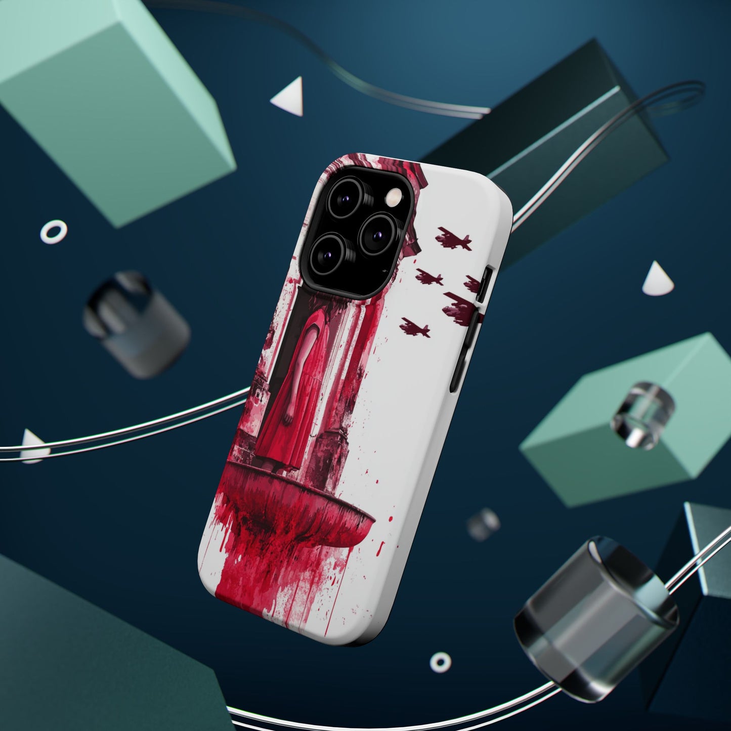 Luxurious MagSafe® Compatible iPhone Case - "Resilience in Ruins" by Moxie-Jay