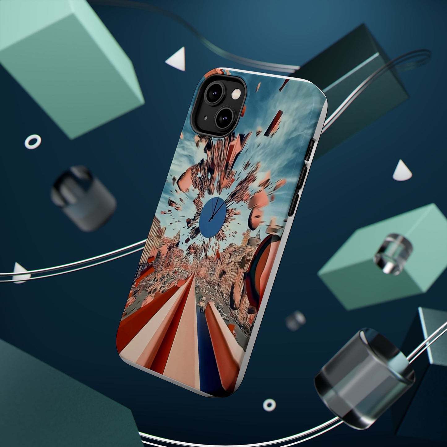 Phone Case with 'World at 10000 MPH' Art by Moxie Jay