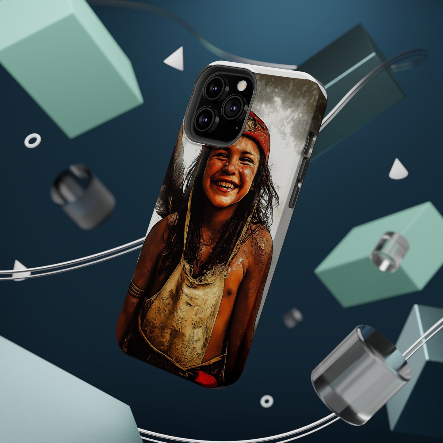Luxurious Magnetic Wireless Charging Tough iPhone Case - Native Heritage Art by Moxie-Jay