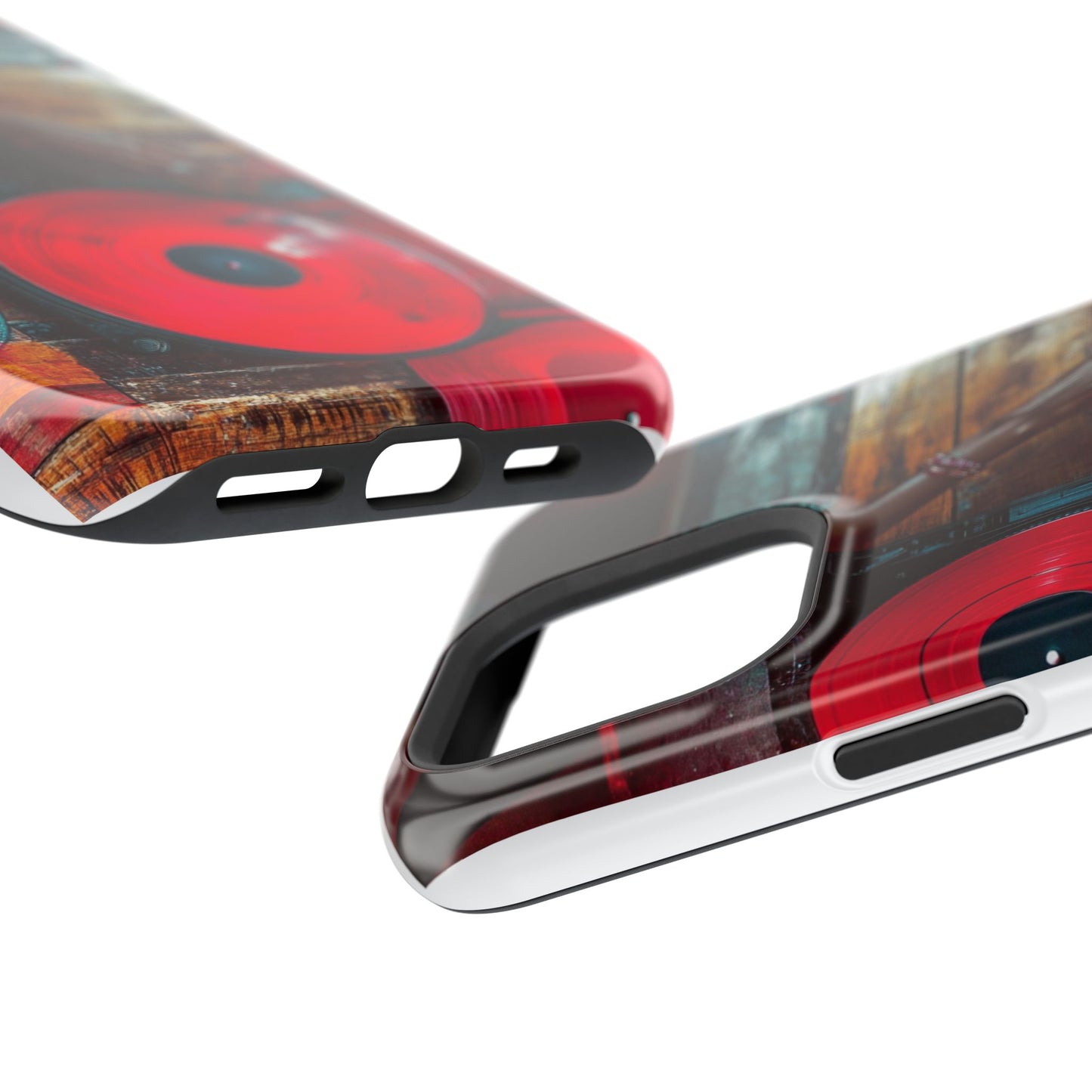 "Vinyl Virtuoso" Luxury Magnetic Wireless Charging iPhone Case by Moxie Jay