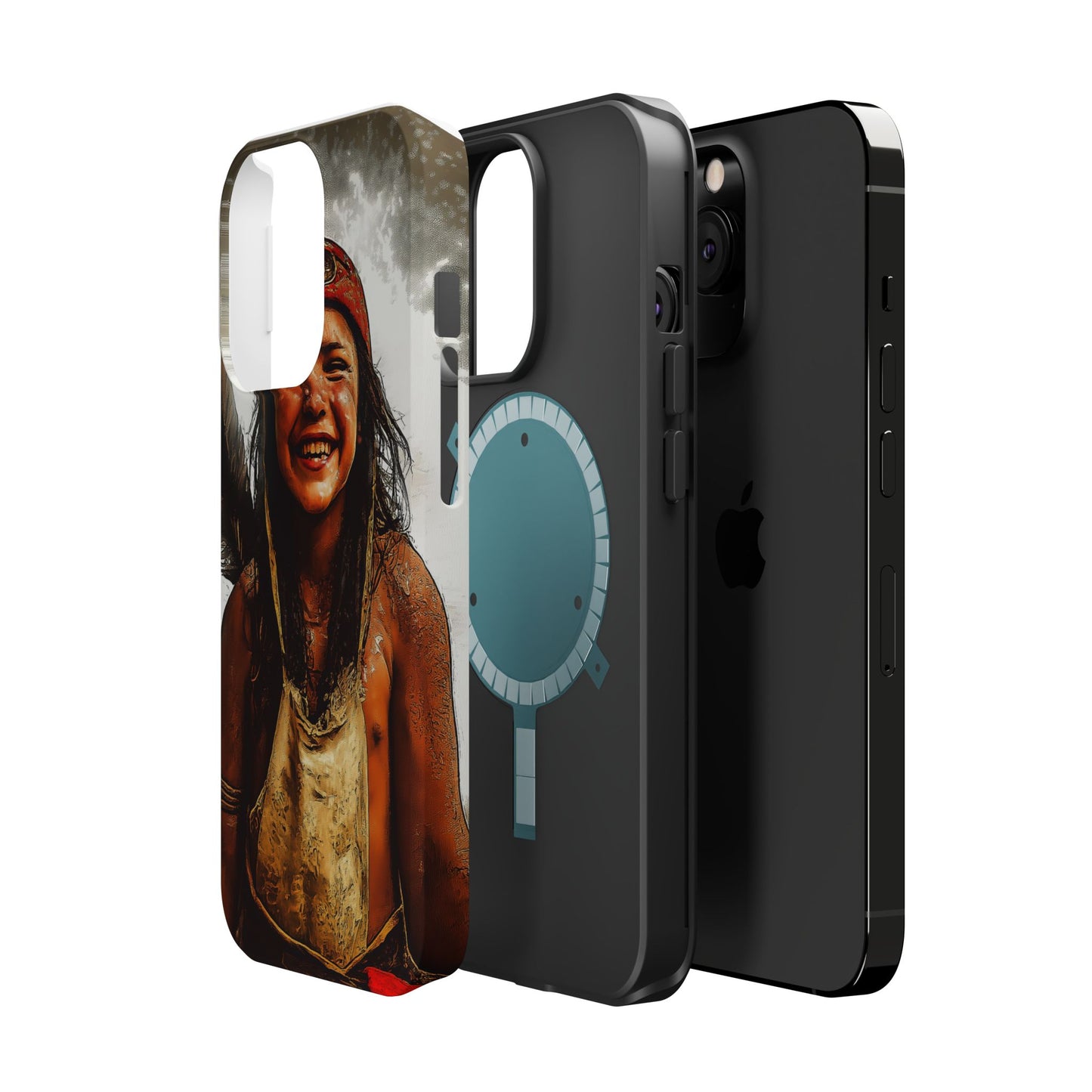 Luxurious Magnetic Wireless Charging Tough iPhone Case - Native Heritage Art by Moxie-Jay