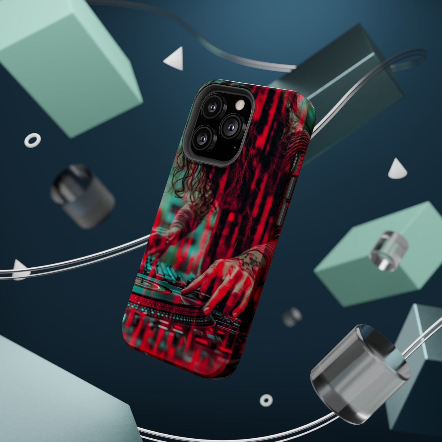 "Vinyl Virtuoso" Luxury Magnetic Wireless Charging iPhone Case by Moxie Jay
