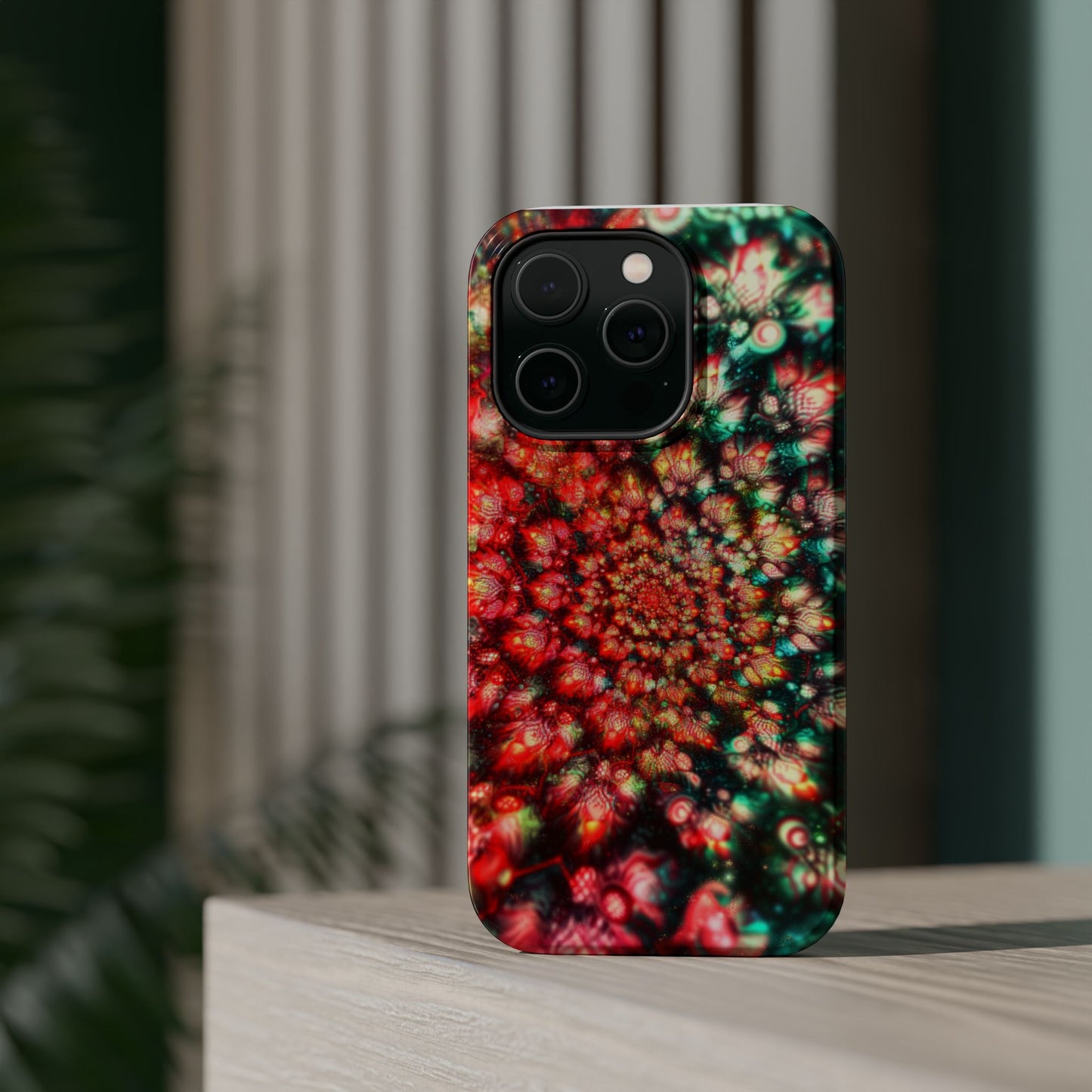 Luxurious Magnetic Wireless Charging Tough iPhone Case - "Psychedelic Dreams" by Moxie-Jay
