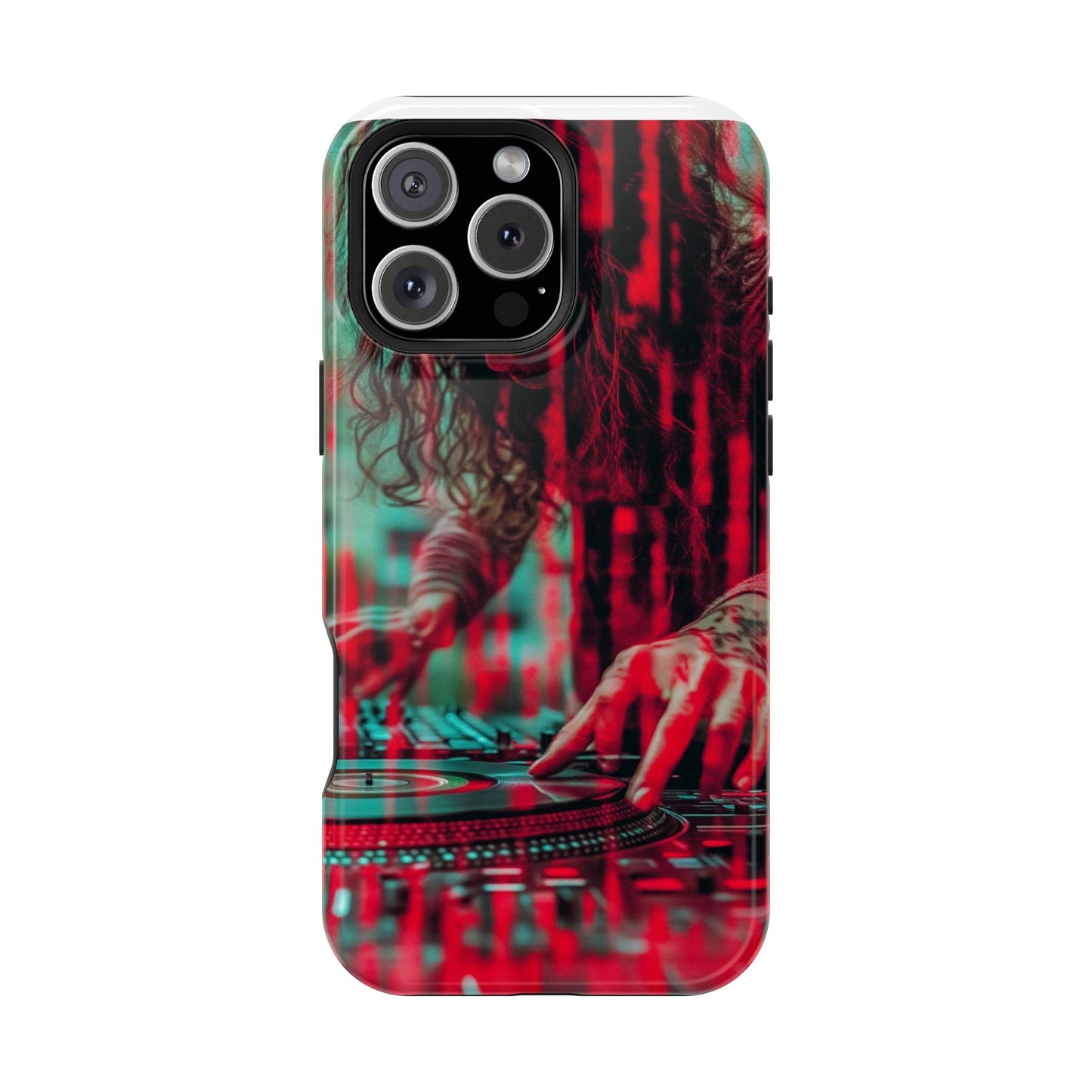 "Vinyl Virtuoso" Luxury Magnetic Wireless Charging iPhone Case by Moxie Jay