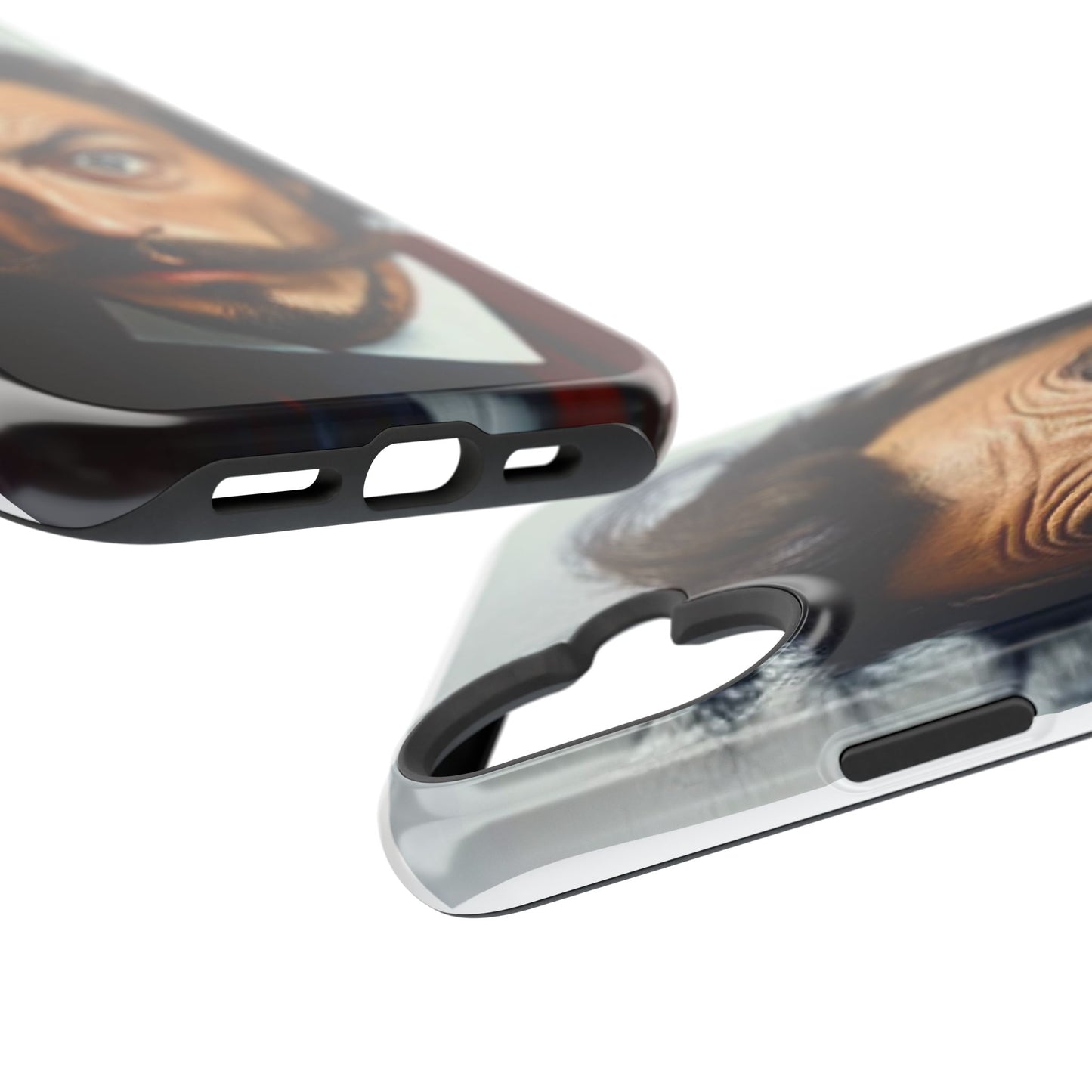 Luxurious Magnetic Wireless Charging Tough iPhone Case - “Close-Up Salvador Dali” by Moxie-Jay