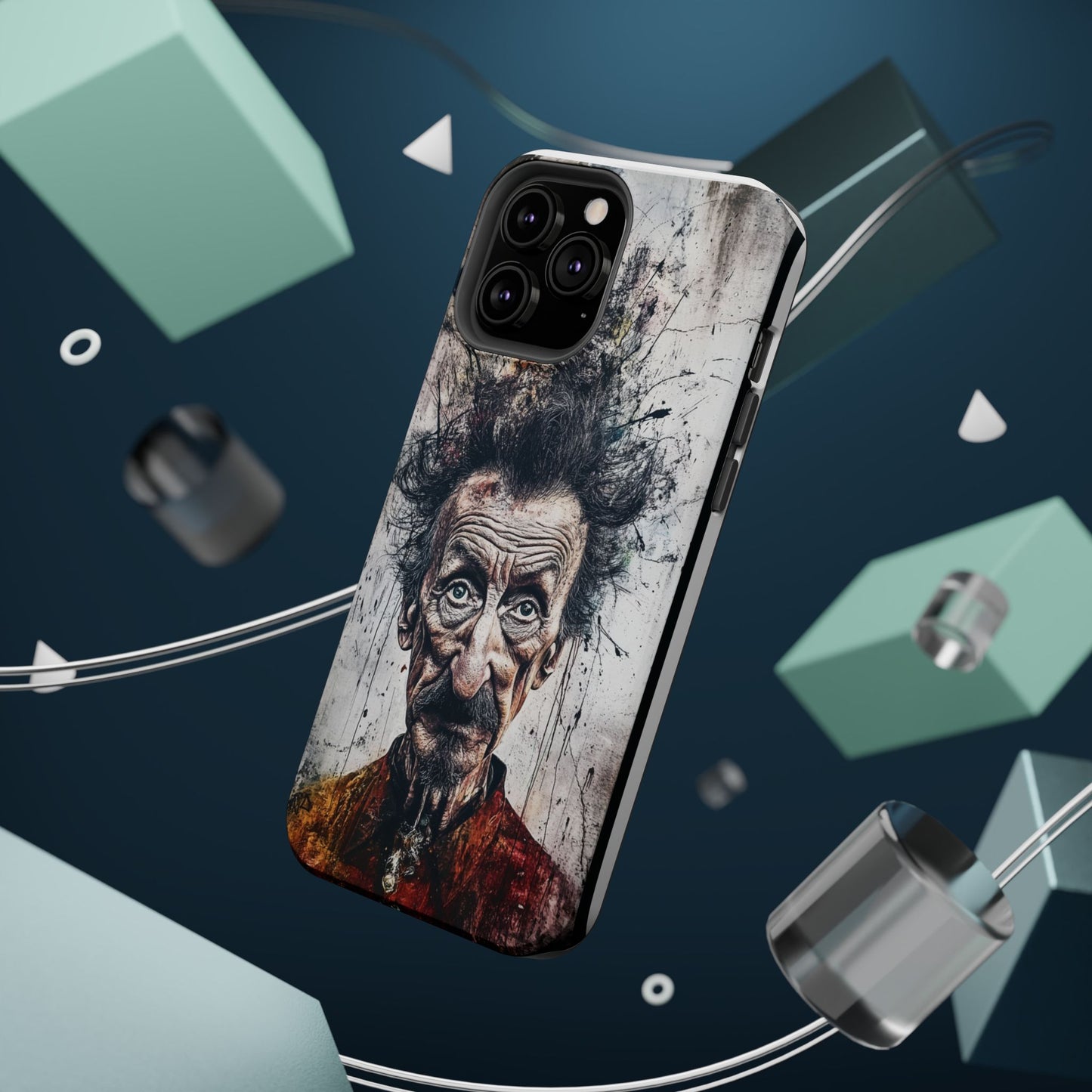Luxurious Magnetic Wireless Charging Tough iPhone Case - "Demonic Dali" by Moxie-Jay