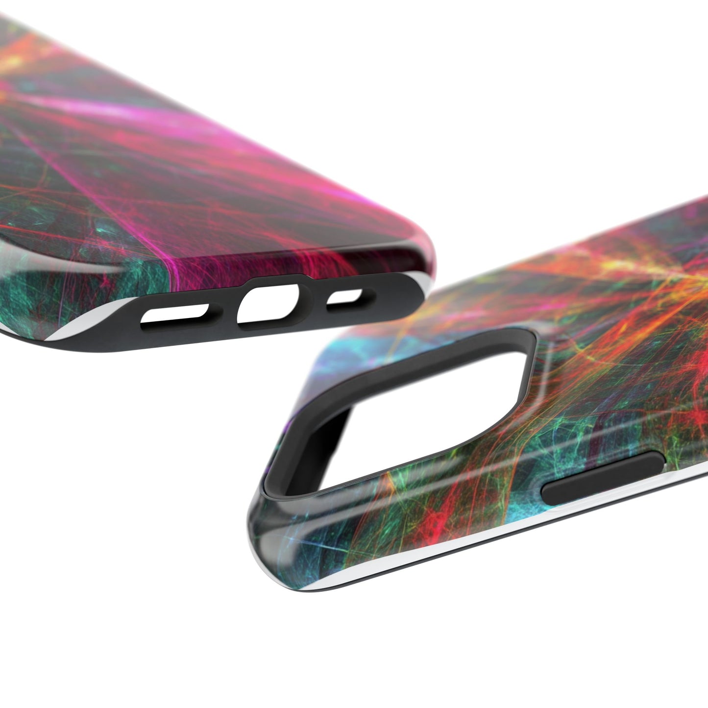 Luxurious Magnetic Wireless Charging Tough iPhone Case - “Trippy Starburst” by Moxie-Jay