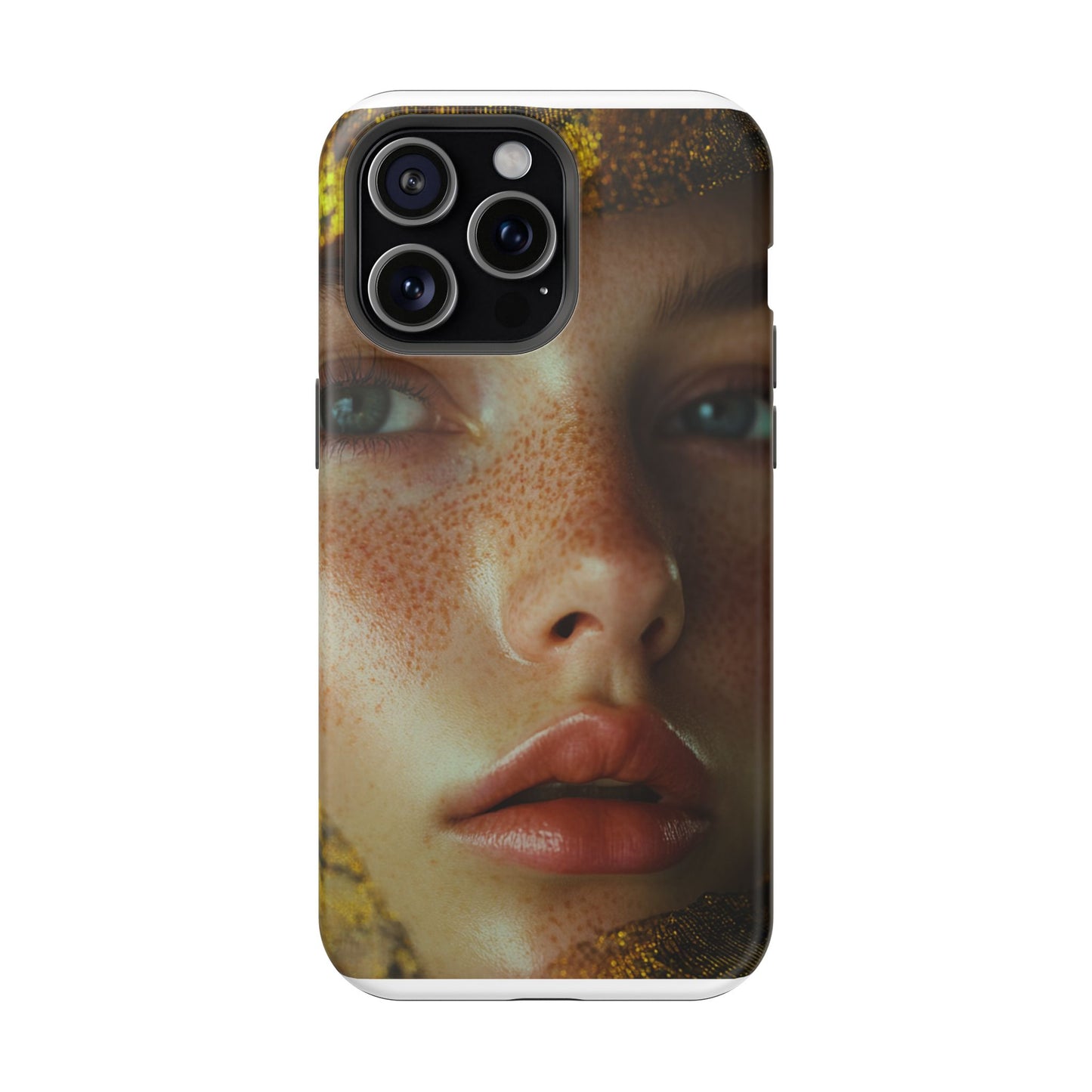 Phone Case - Close Up Girl with Freckles Photography Magnetic Tough Cases