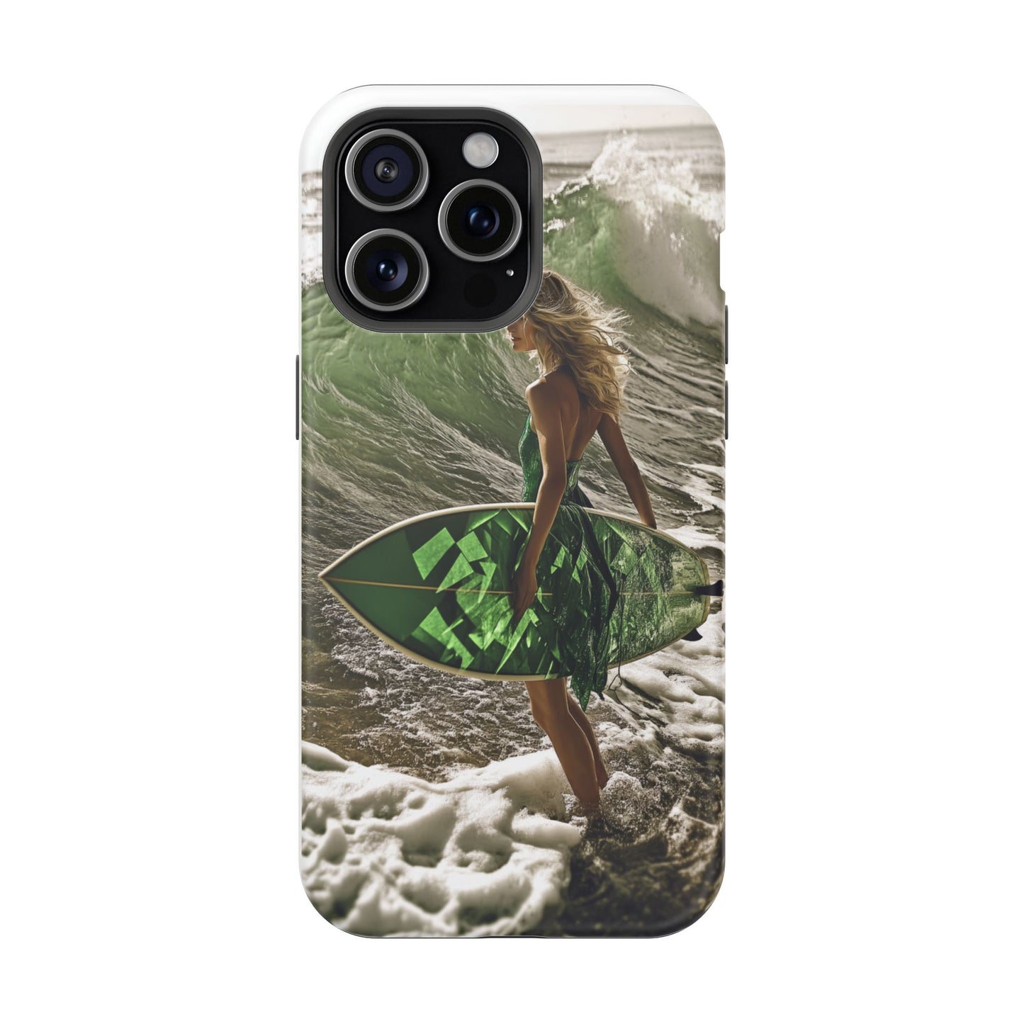 Surf's Up Chic" Luxury Magnetic Wireless Charging iPhone Case by Moxie Jay