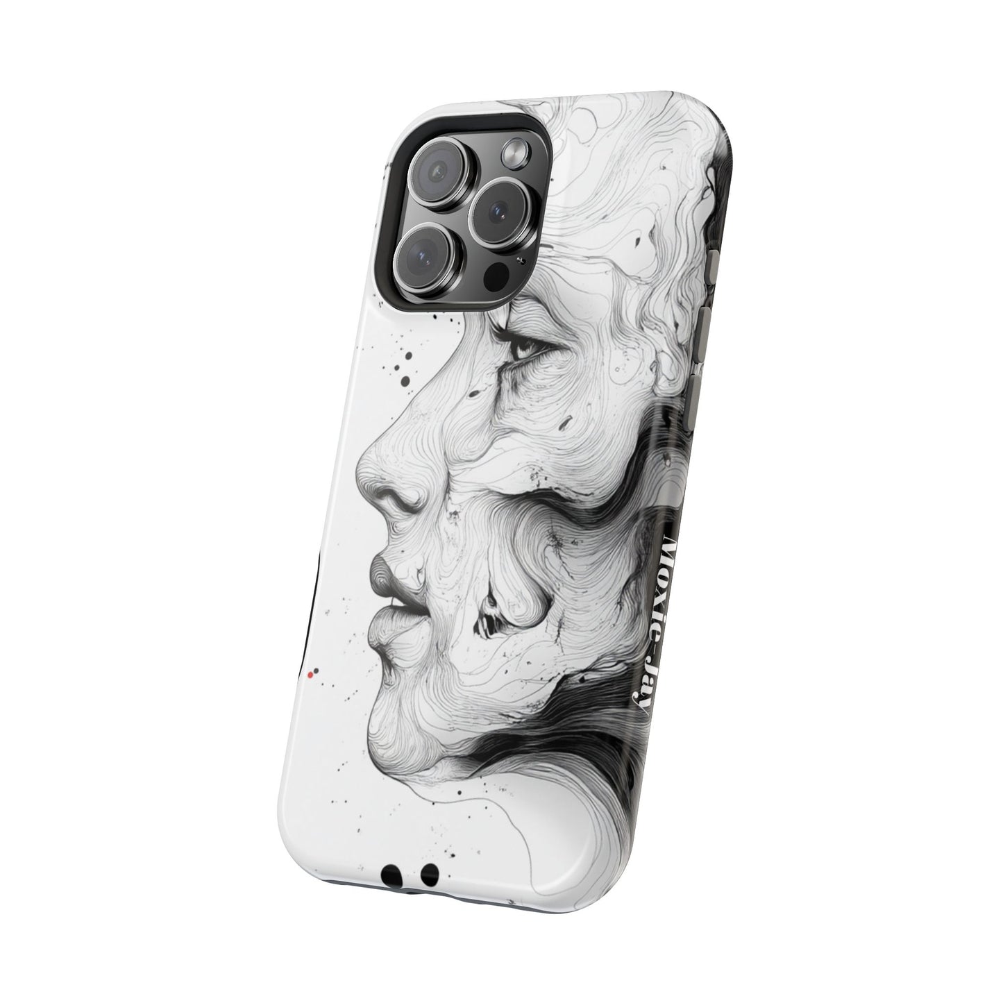 Artistic Magnetic Tough Case - Abstract Face Design for Aesthetic Appeal