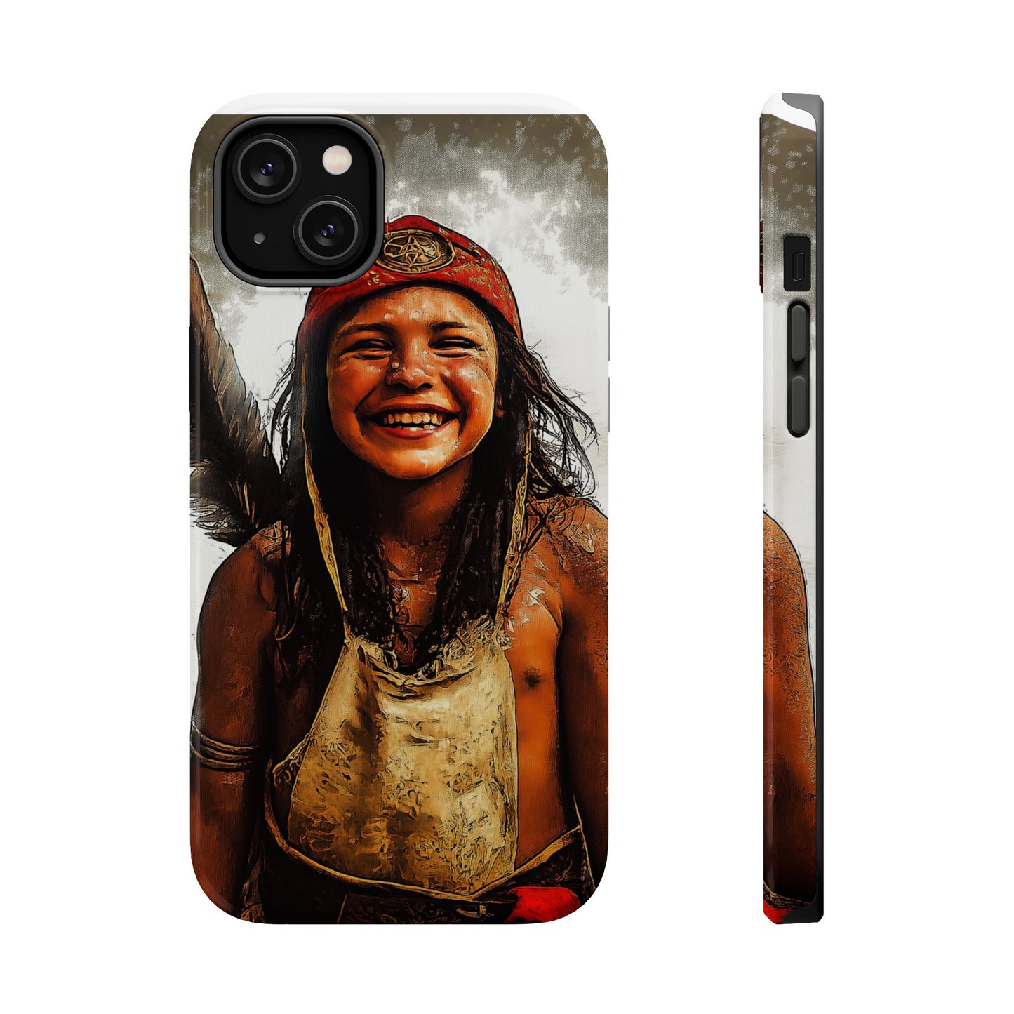 Luxurious Magnetic Wireless Charging Tough iPhone Case - Native Heritage Art by Moxie-Jay