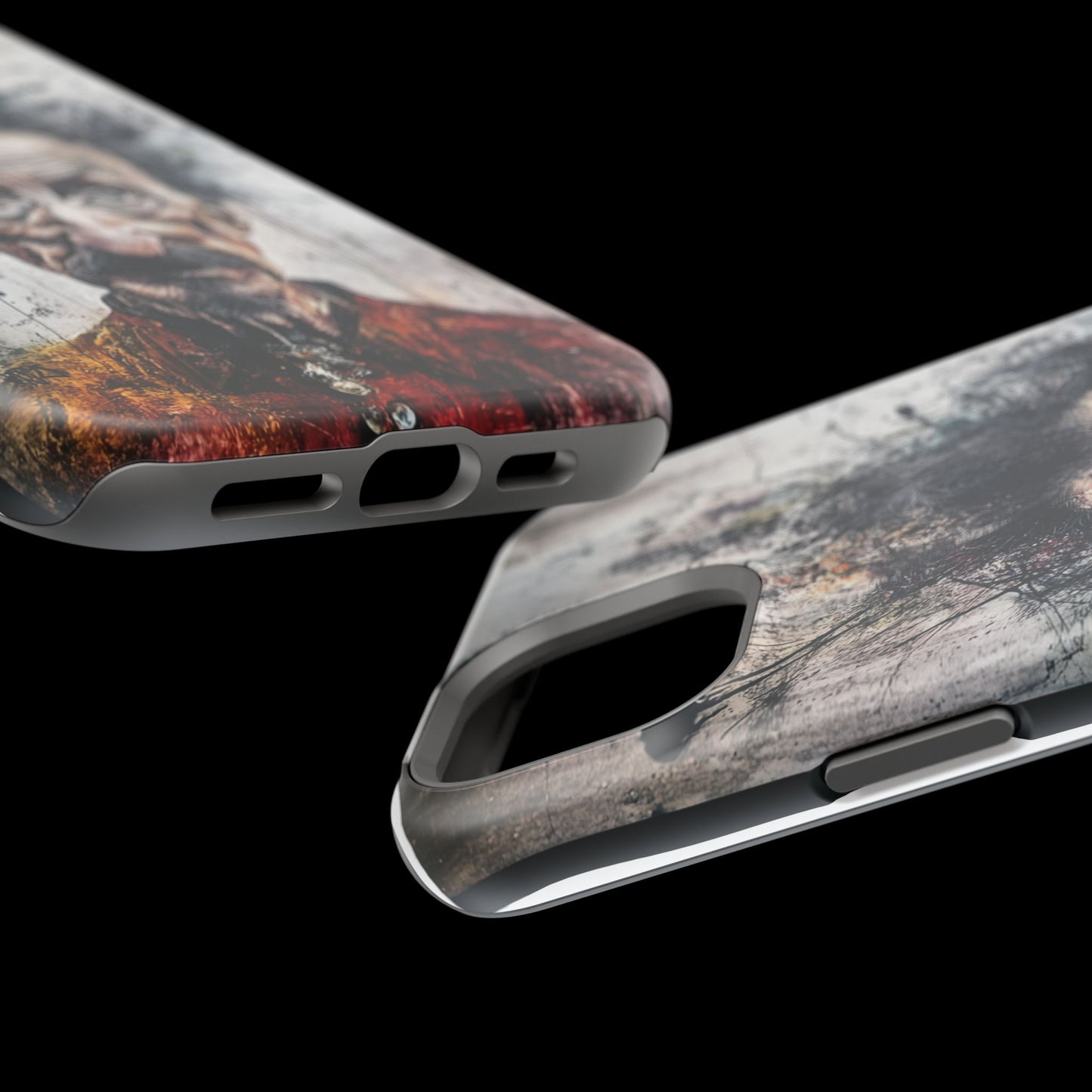Luxurious Magnetic Wireless Charging Tough iPhone Case - "Demonic Dali" by Moxie-Jay