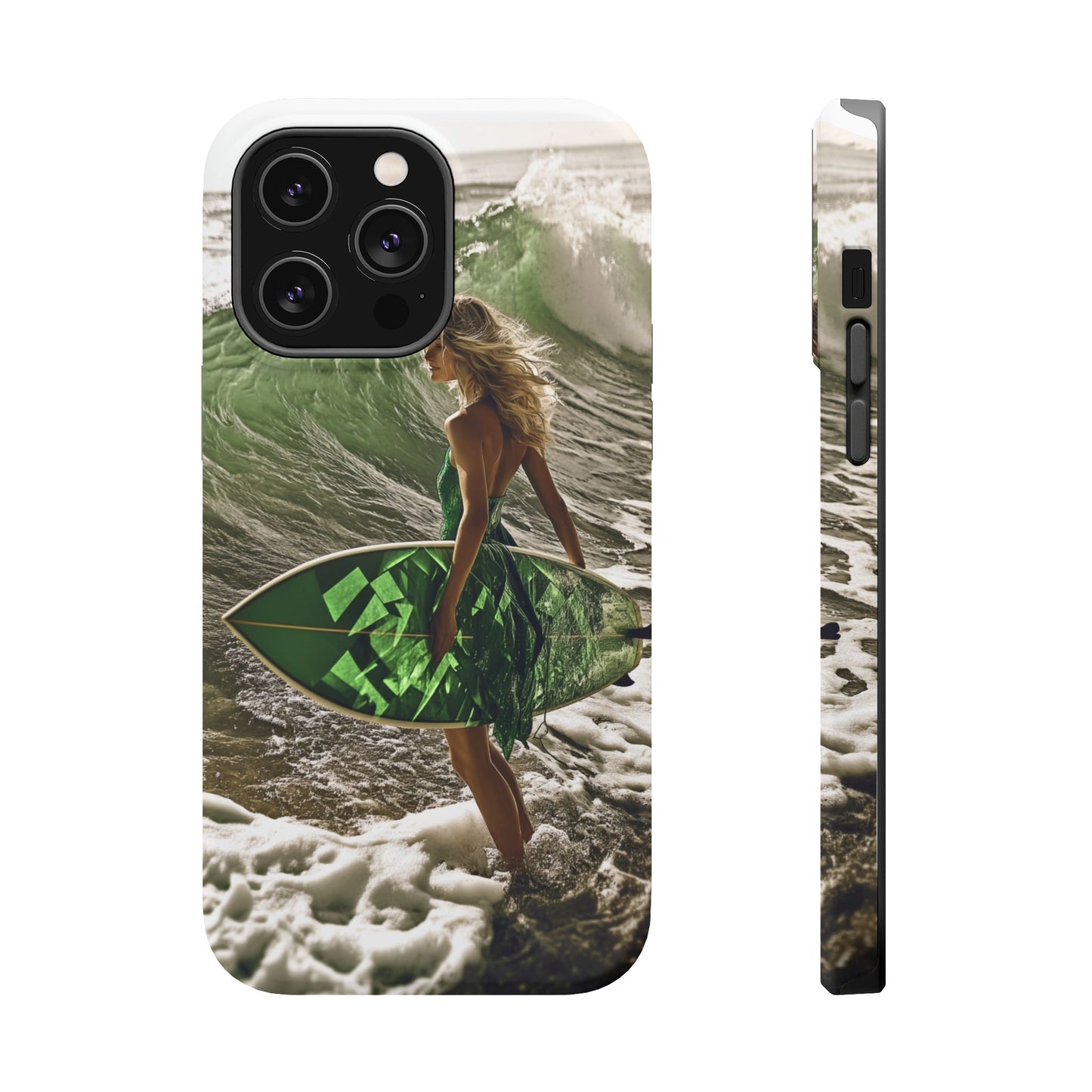 Surf's Up Chic" Luxury Magnetic Wireless Charging iPhone Case by Moxie Jay