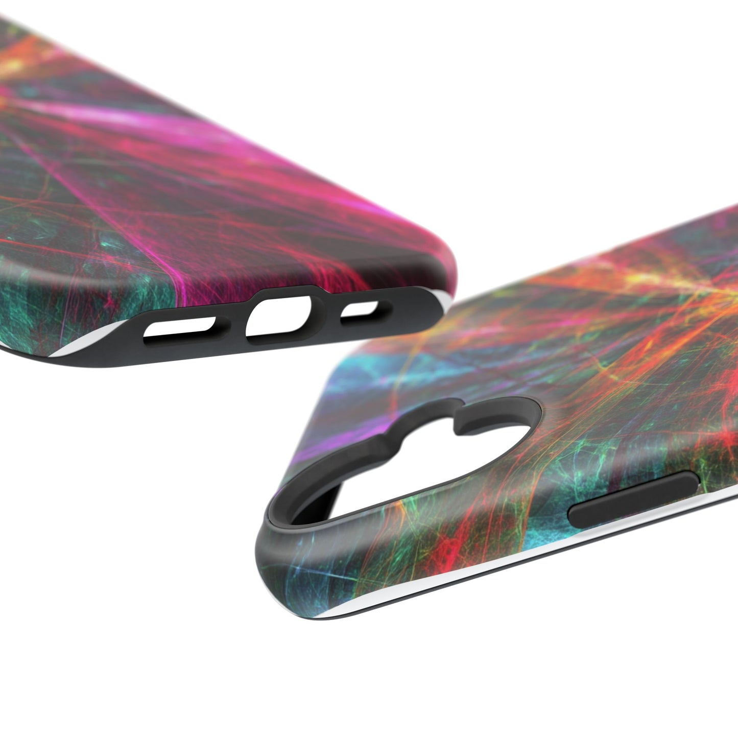 Luxurious Magnetic Wireless Charging Tough iPhone Case - “Trippy Starburst” by Moxie-Jay