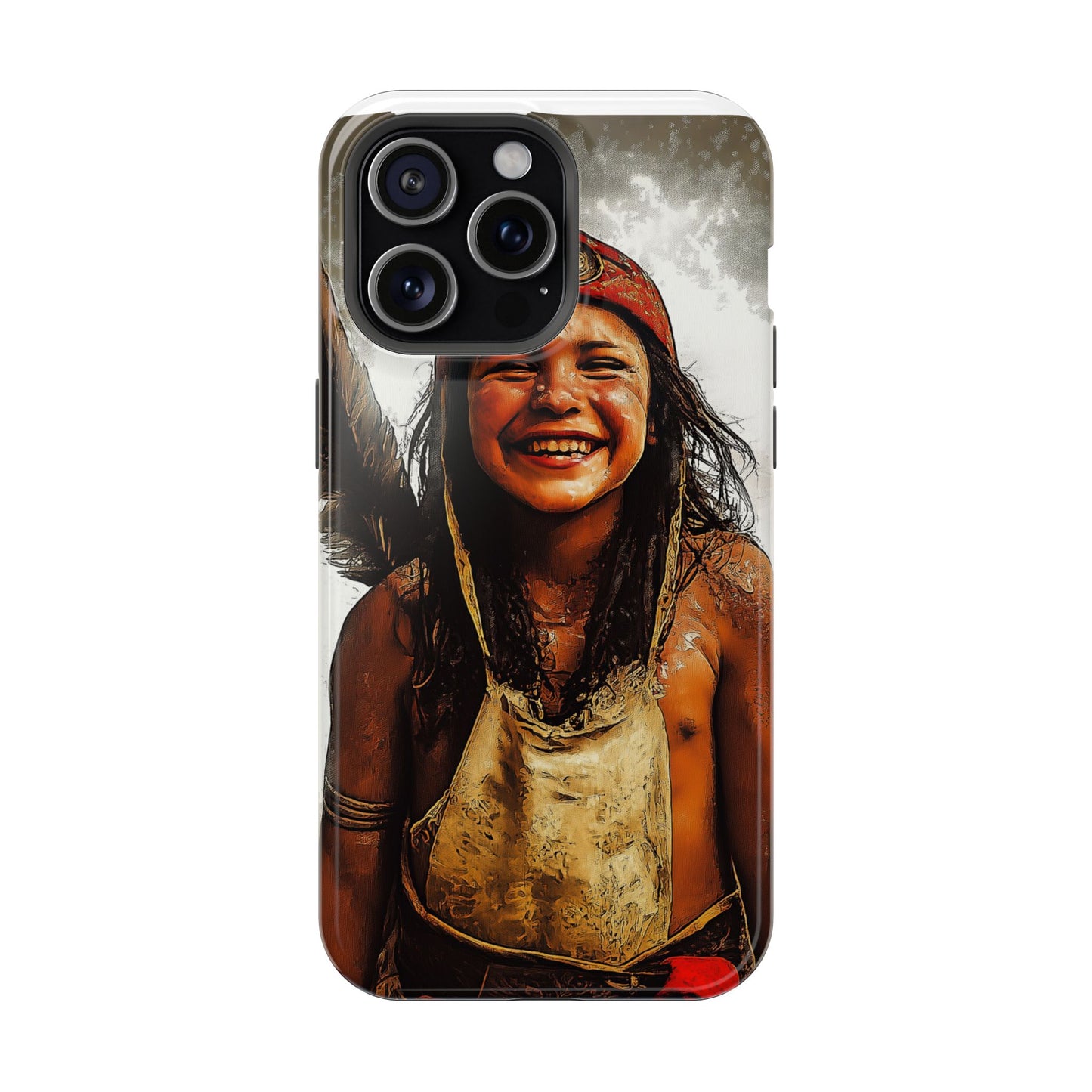 Luxurious Magnetic Wireless Charging Tough iPhone Case - Native Heritage Art by Moxie-Jay