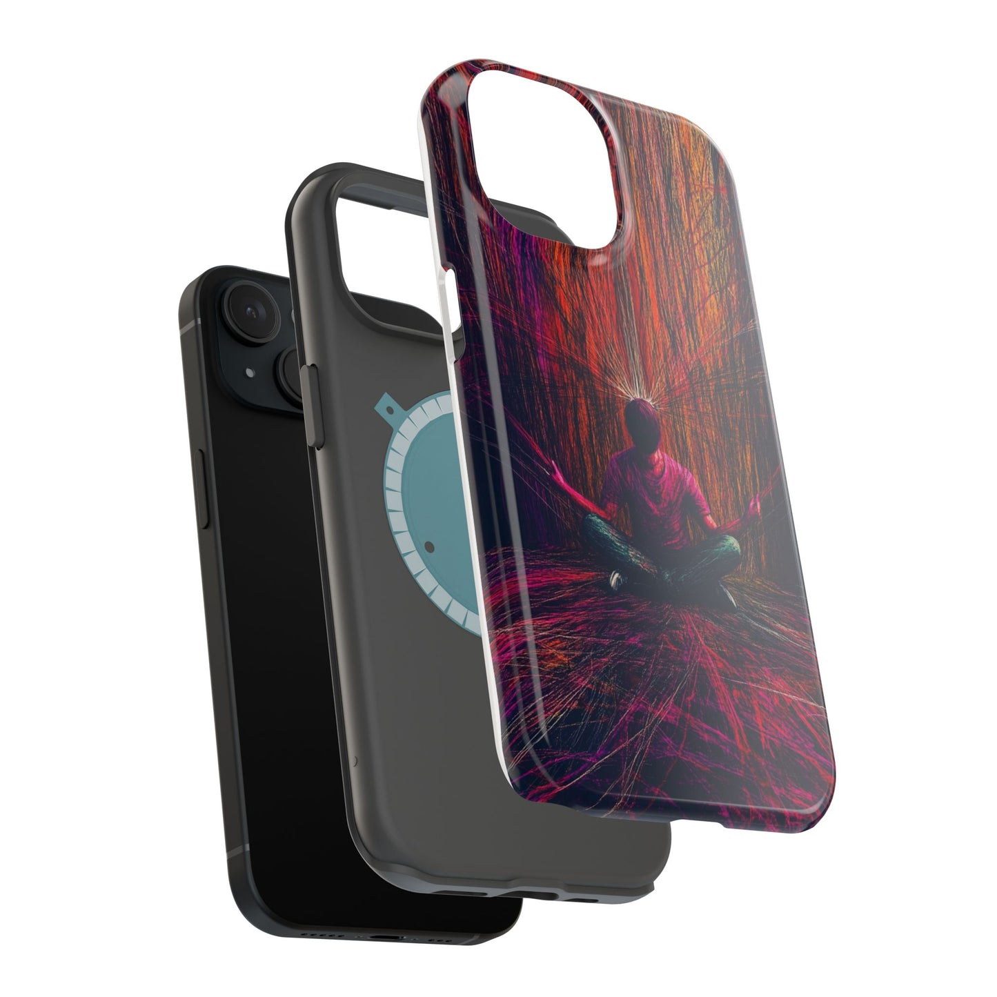 Luxurious Magnetic Wireless Charging Tough iPhone Case - "Transcendence" by Moxie-Jay