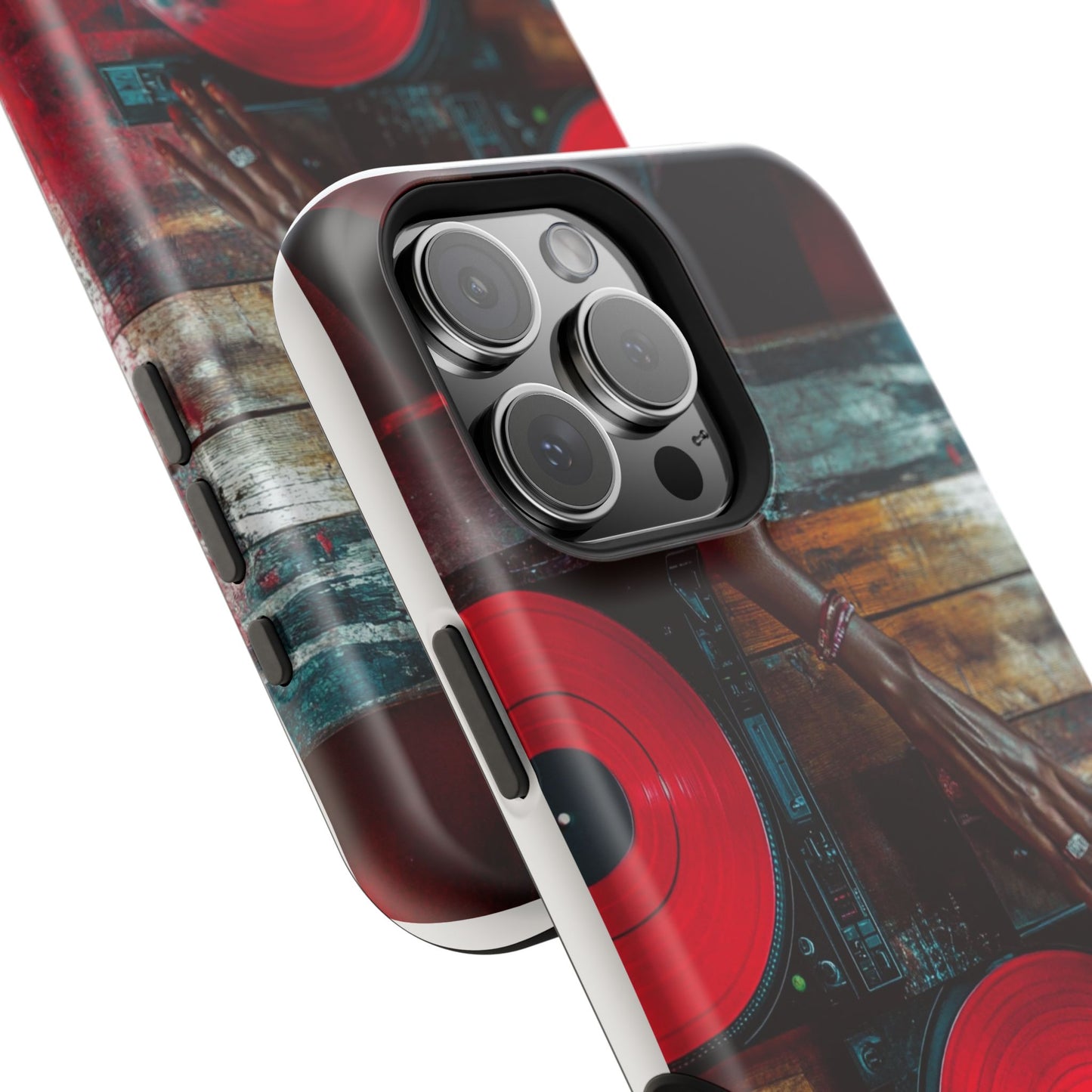 "Vinyl Virtuoso" Luxury Magnetic Wireless Charging iPhone Case by Moxie Jay