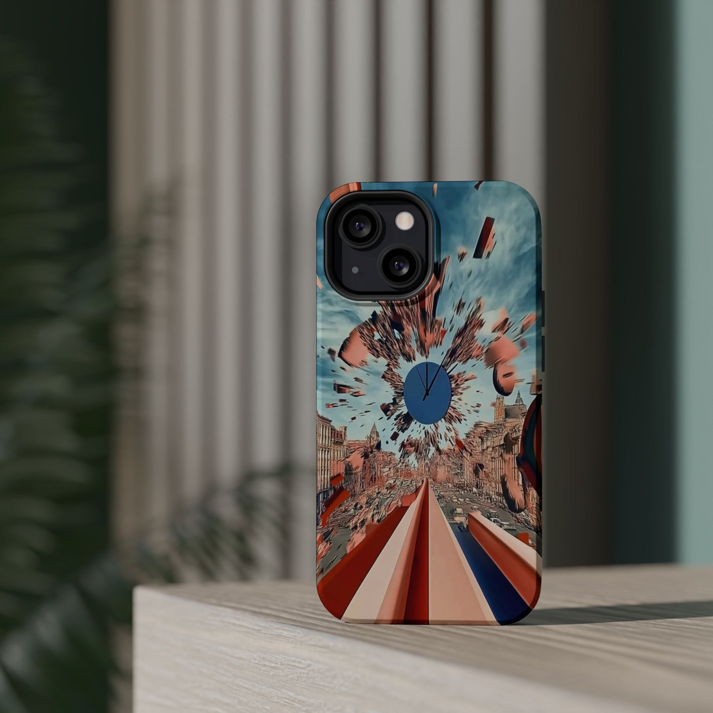 Phone Case with 'World at 10000 MPH' Art by Moxie Jay