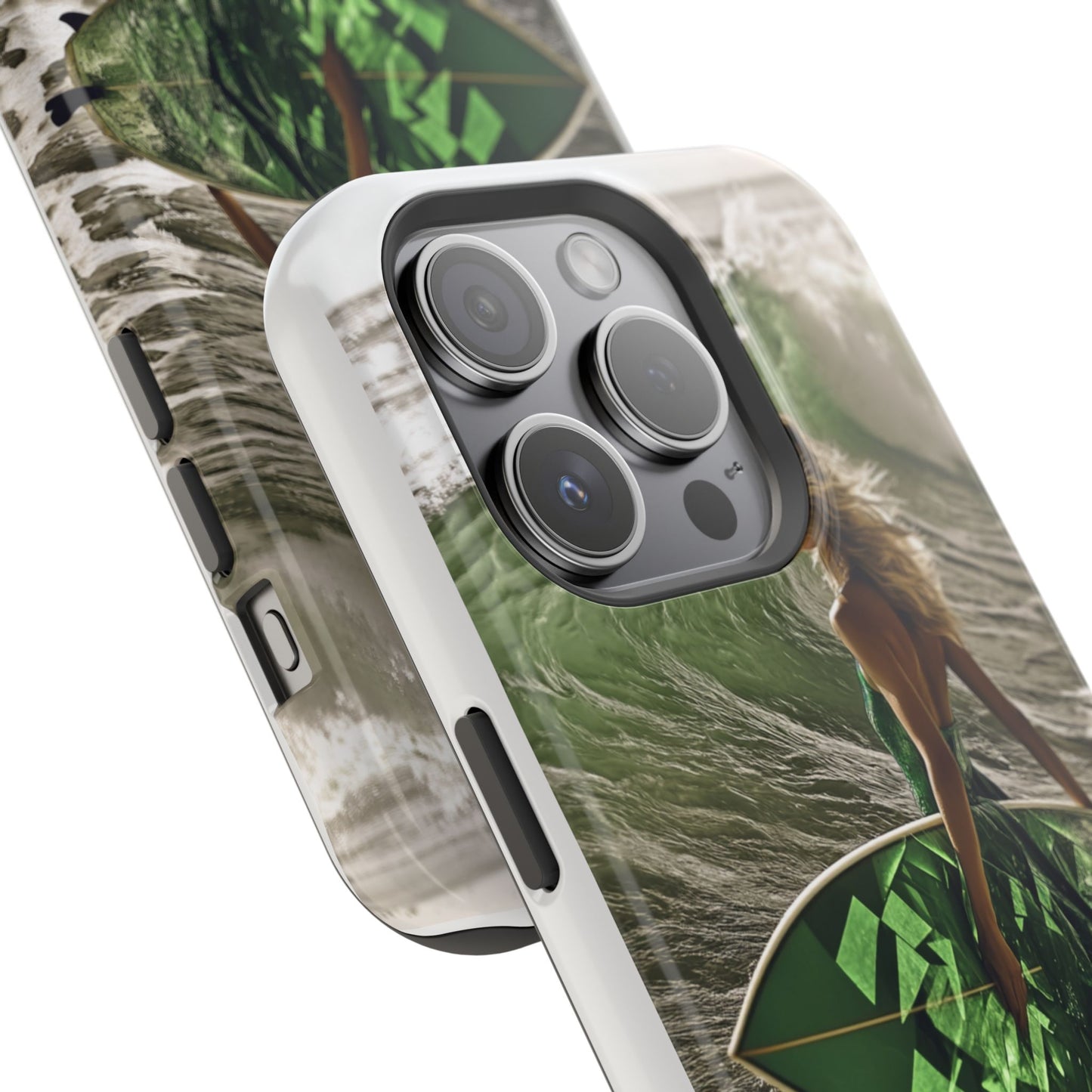 Surf's Up Chic" Luxury Magnetic Wireless Charging iPhone Case by Moxie Jay