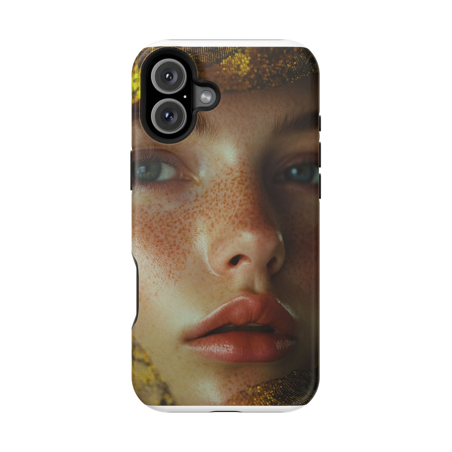 Phone Case - Close Up Girl with Freckles Photography Magnetic Tough Cases