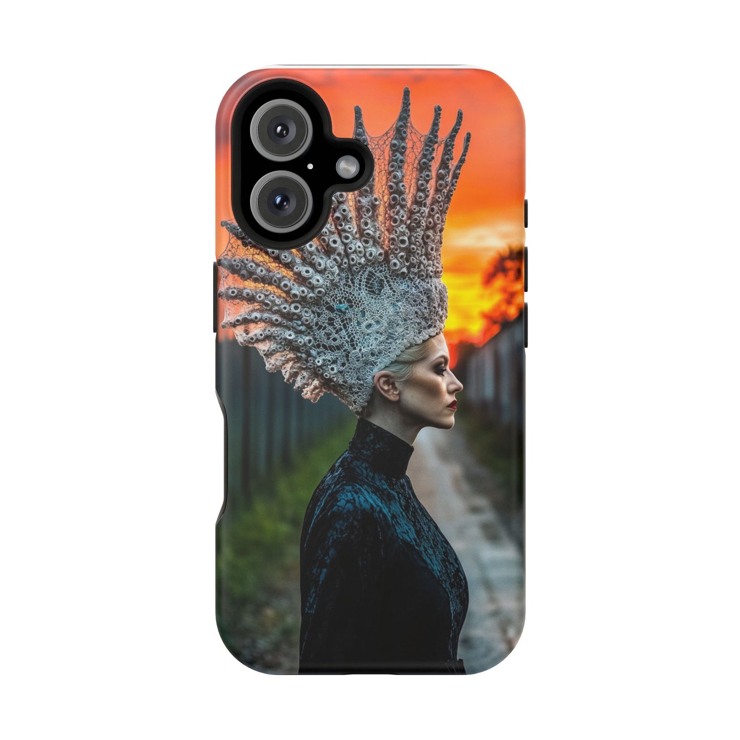 Sunset Goddess" Magnetic Wireless Charging iPhone Case by Moxie Jay