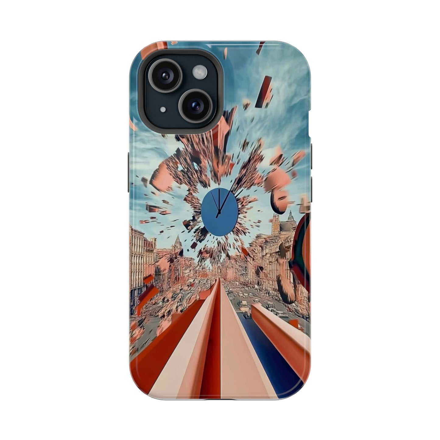 Phone Case with 'World at 10000 MPH' Art by Moxie Jay