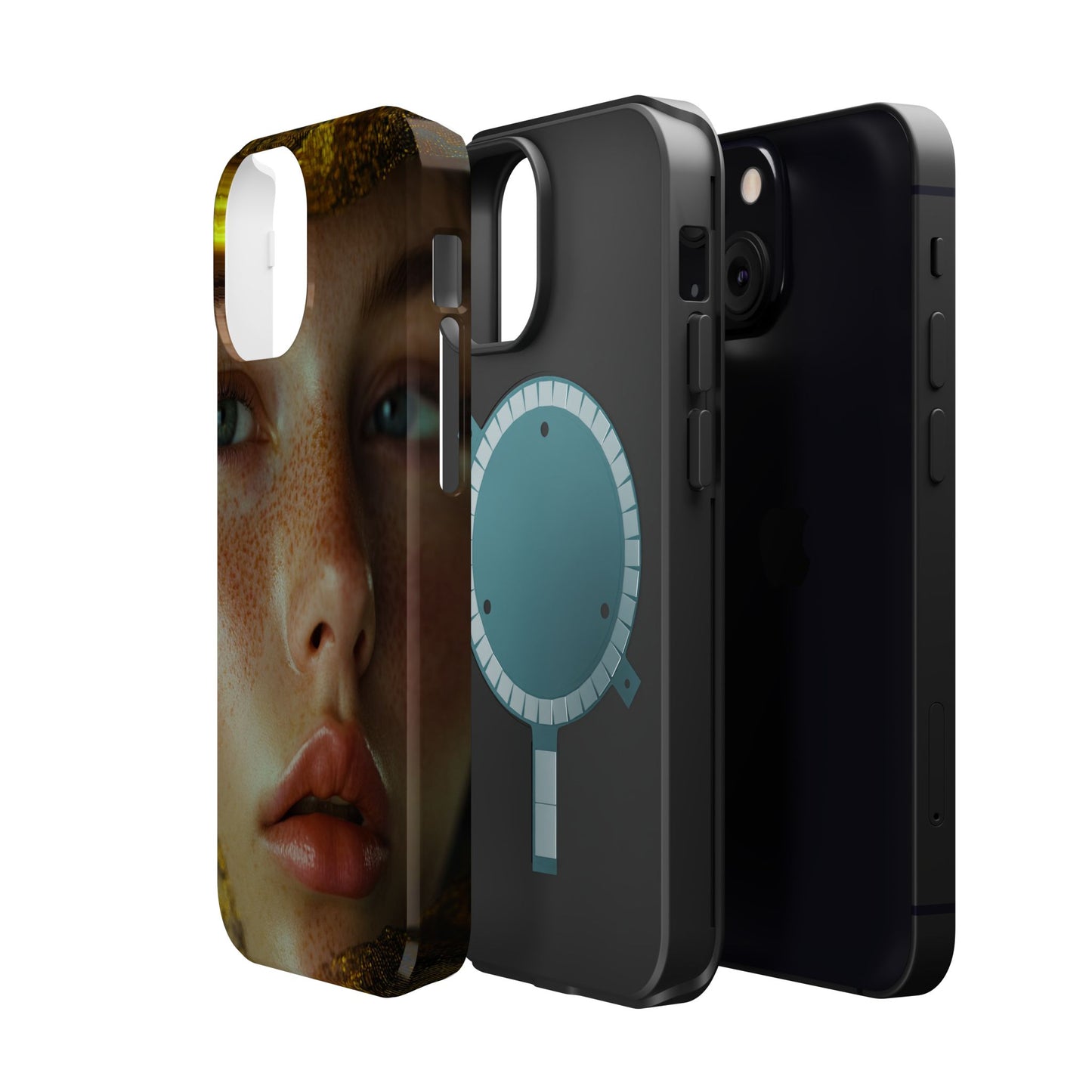Phone Case - Close Up Girl with Freckles Photography Magnetic Tough Cases