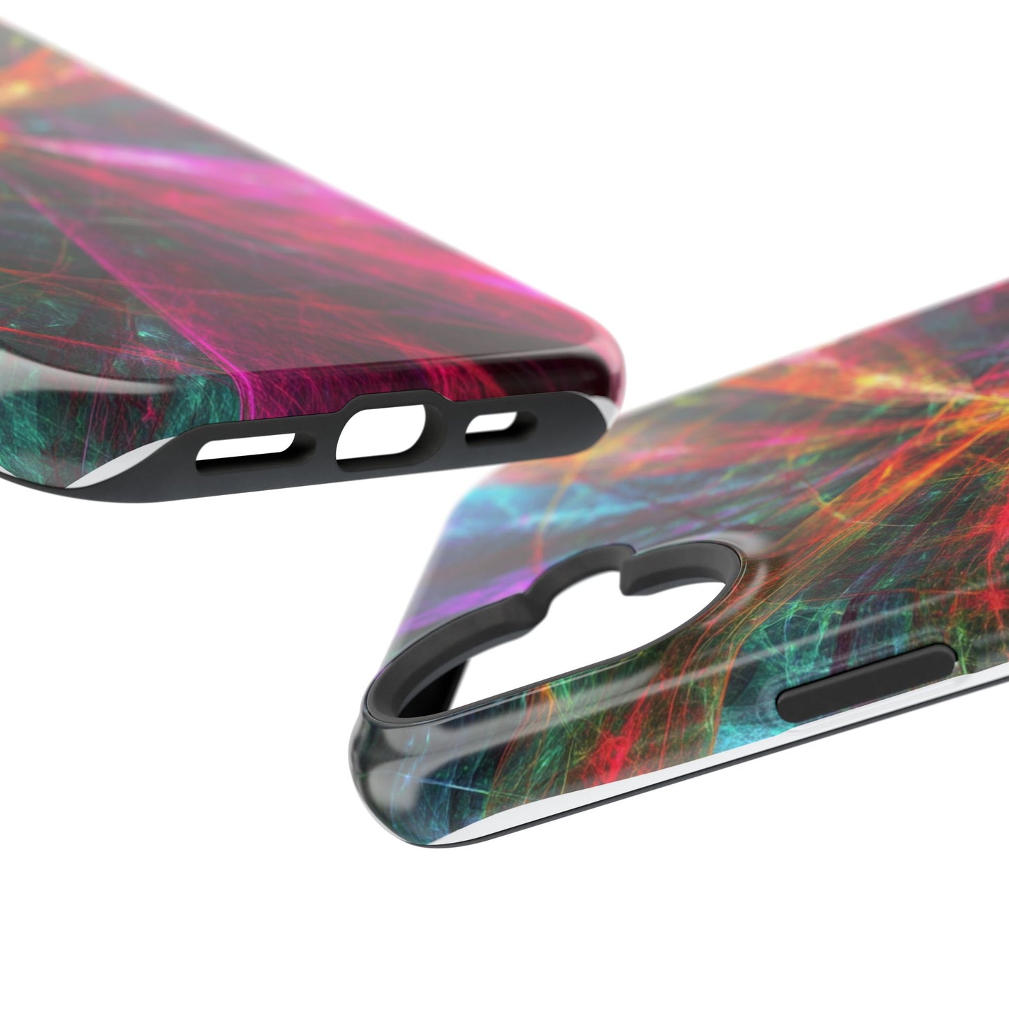 Luxurious Magnetic Wireless Charging Tough iPhone Case - “Trippy Starburst” by Moxie-Jay