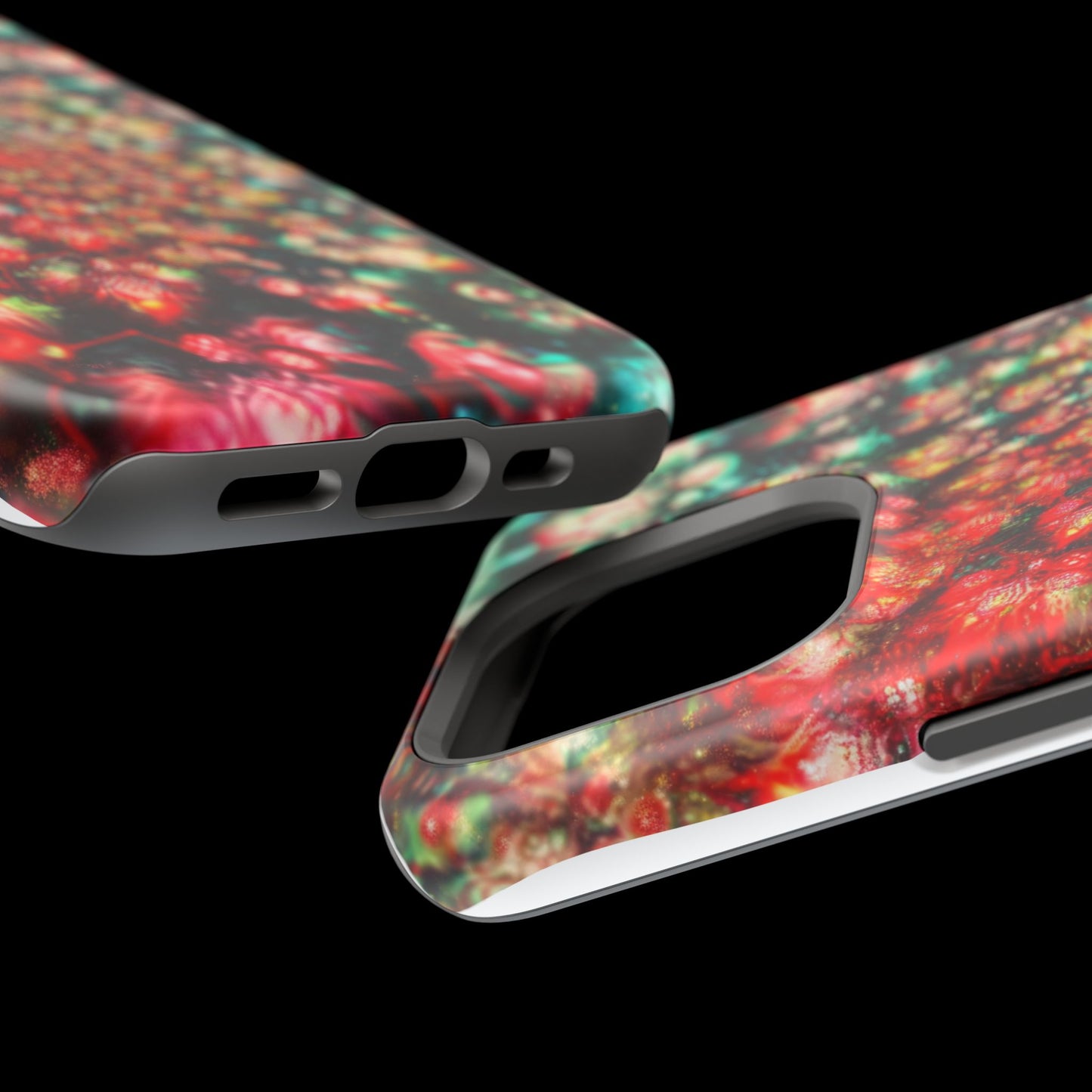 Luxurious Magnetic Wireless Charging Tough iPhone Case - "Psychedelic Dreams" by Moxie-Jay