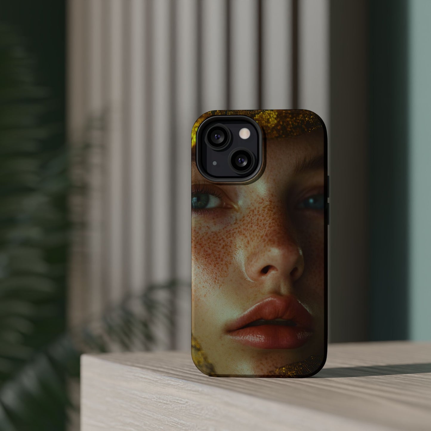 Phone Case - Close Up Girl with Freckles Photography Magnetic Tough Cases