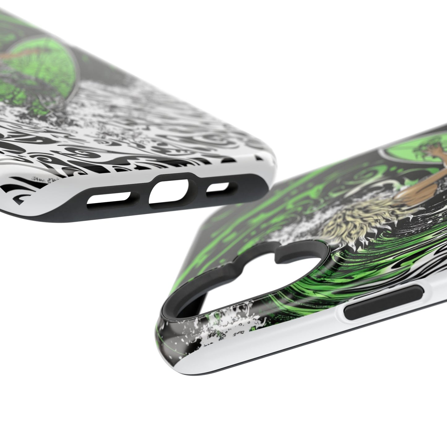 Luxurious Magnetic Wireless Charging Tough iPhone Case - "Surf's Up" by Moxie-Jay