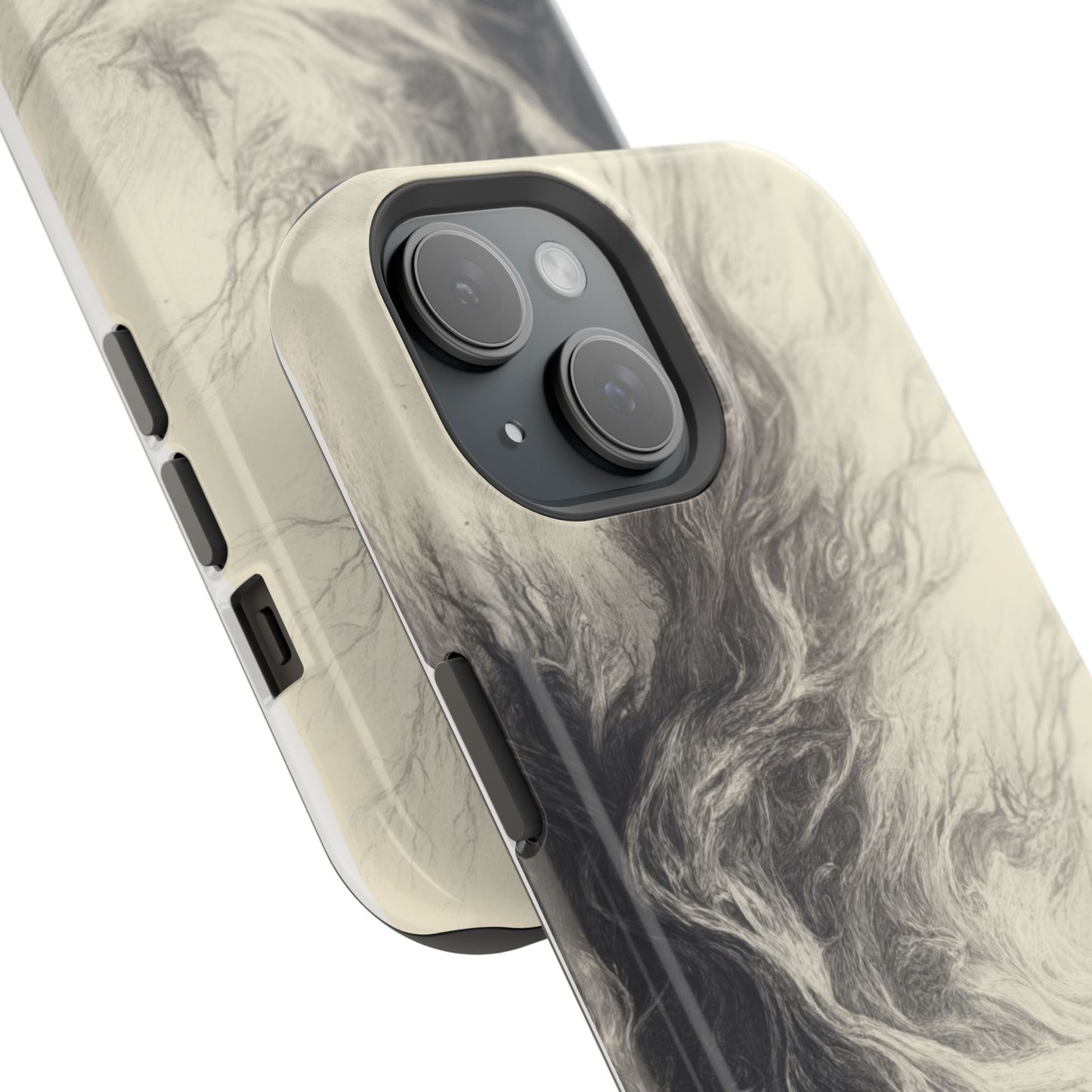 Magnetic Phone Case - Men in Boat Drawing by Moxie-Jay