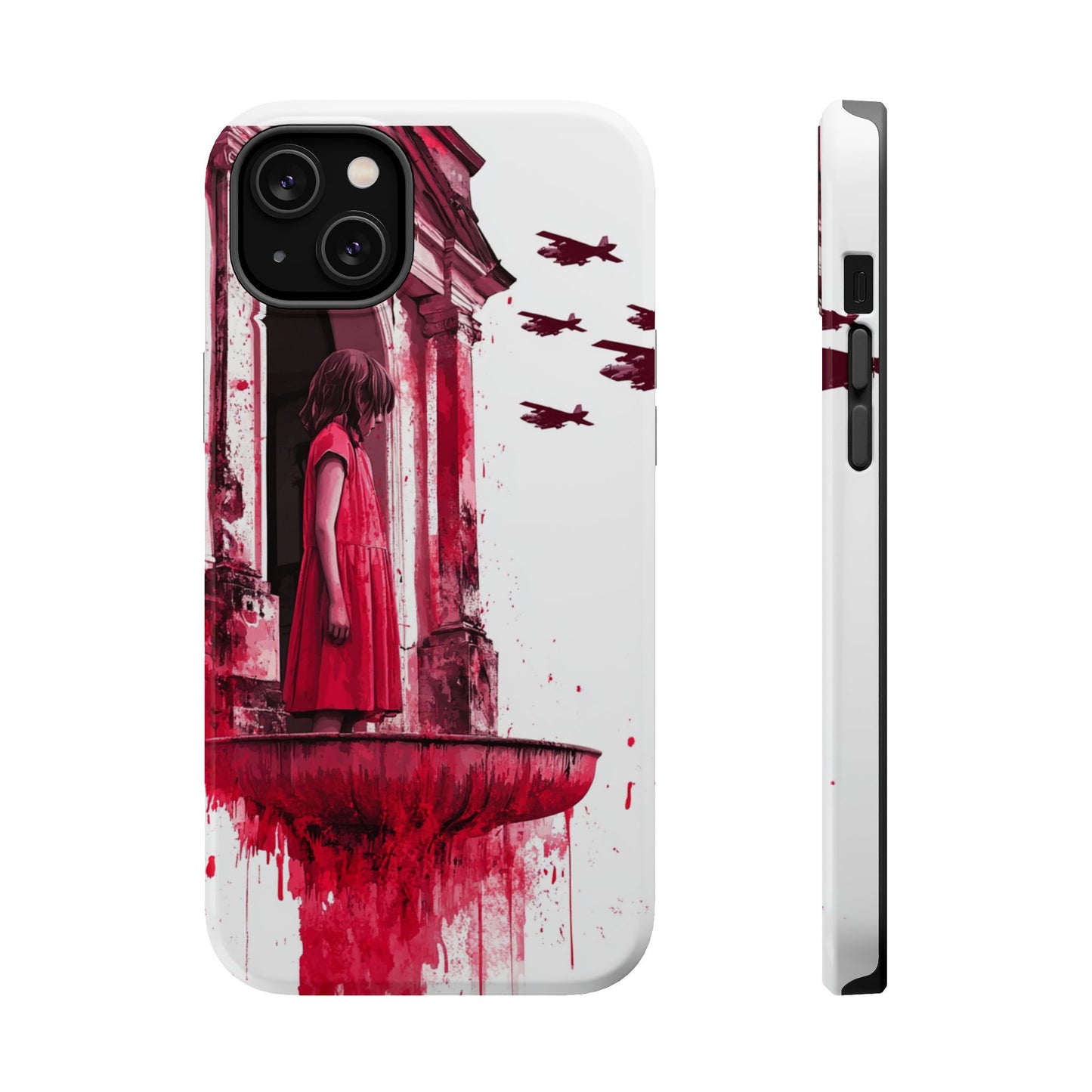 Luxurious MagSafe® Compatible iPhone Case - "Resilience in Ruins" by Moxie-Jay