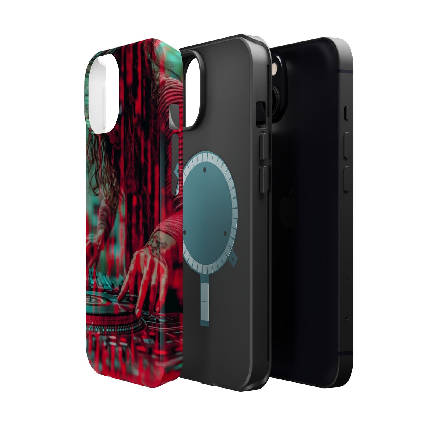 "Vinyl Virtuoso" Luxury Magnetic Wireless Charging iPhone Case by Moxie Jay