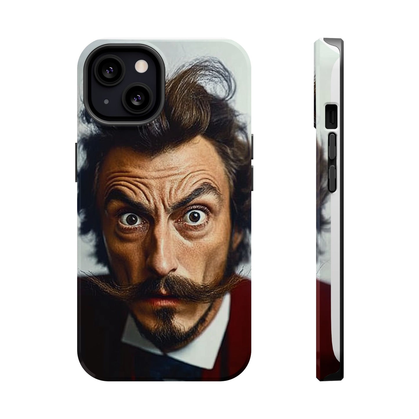 Luxurious Magnetic Wireless Charging Tough iPhone Case - “Close-Up Salvador Dali” by Moxie-Jay