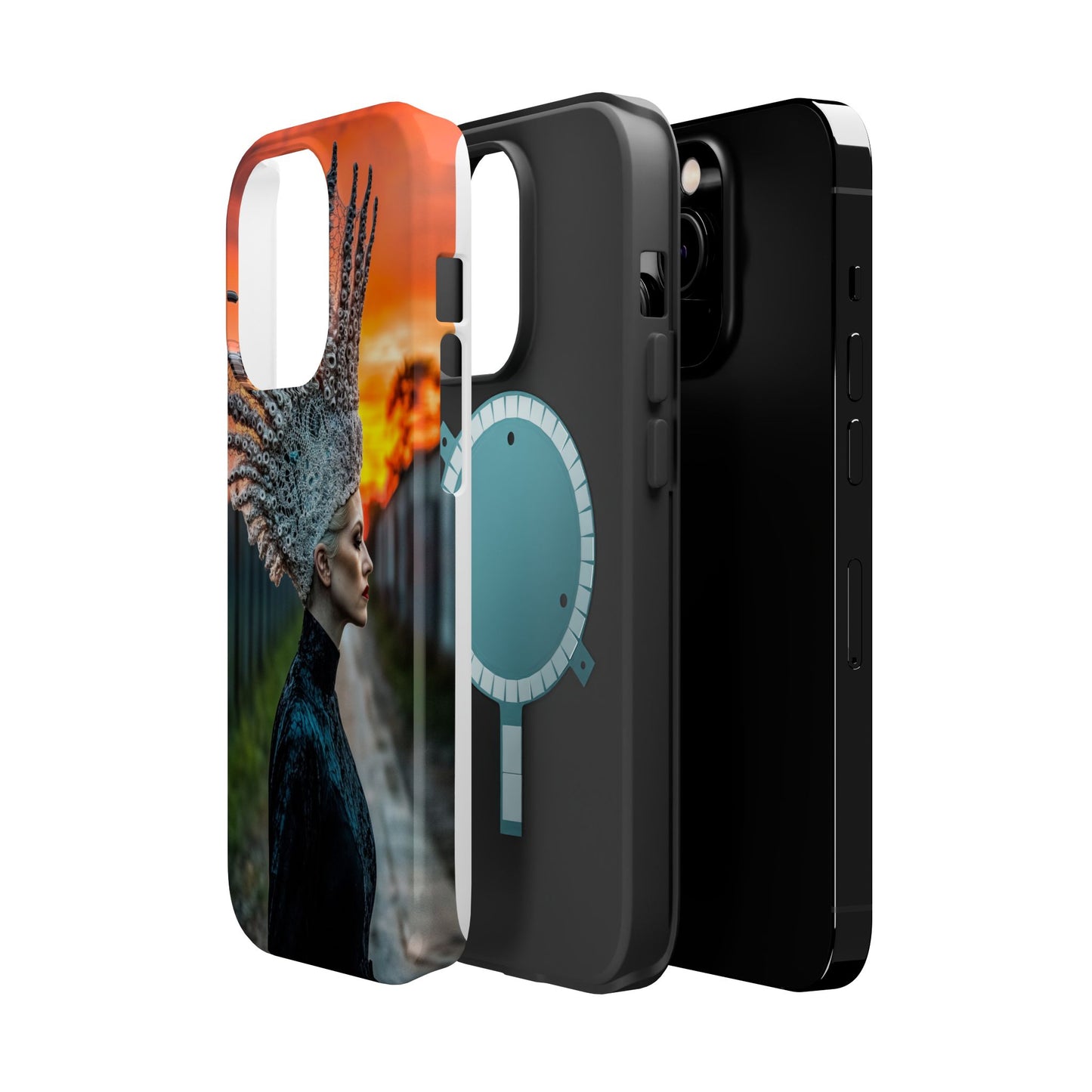 Sunset Goddess" Magnetic Wireless Charging iPhone Case by Moxie Jay