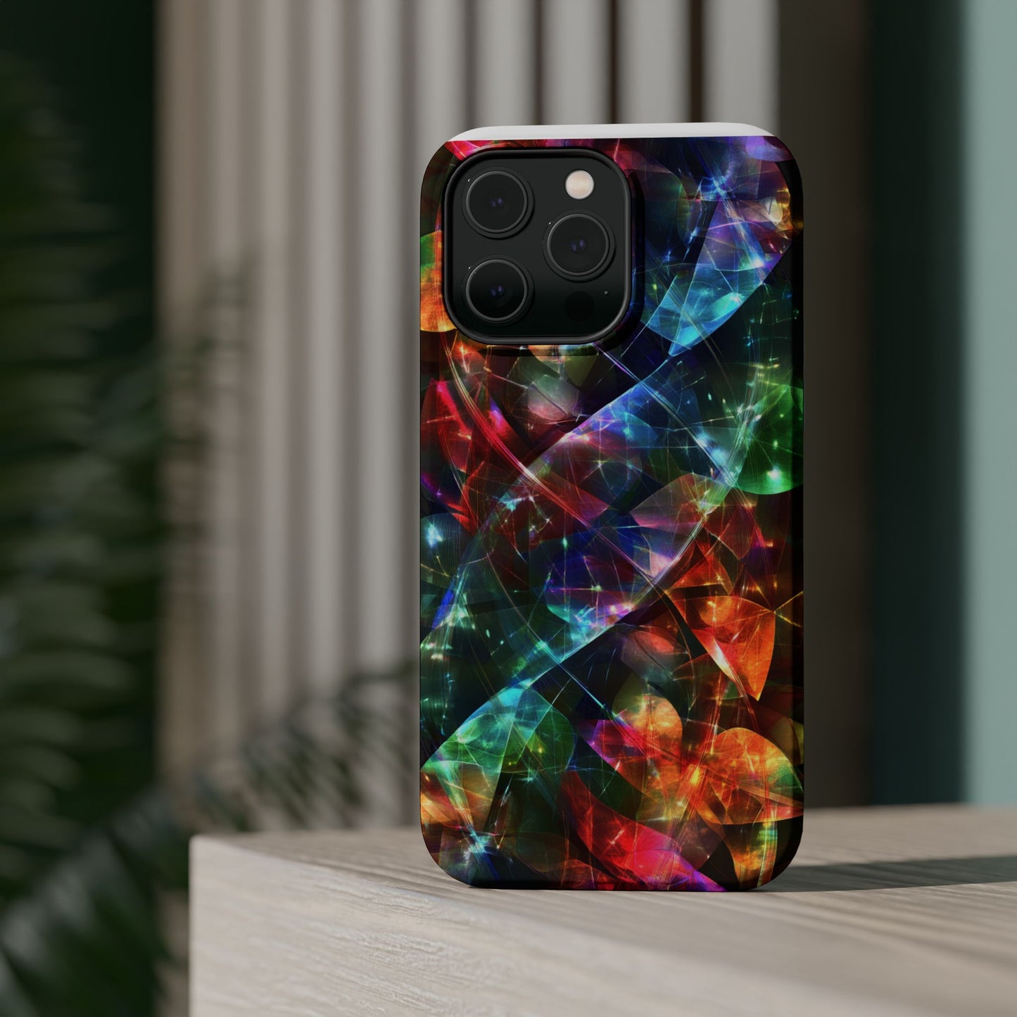 iPhone Case with Neon Colors Art by Moxie-Jay
