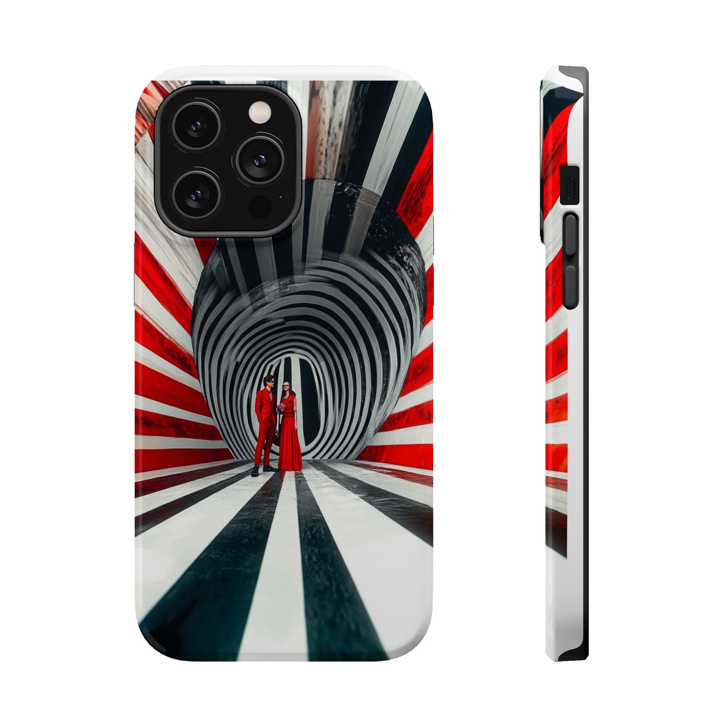 Cosmic Vortex" Luxury Magnetic Wireless Charging iPhone Case by Moxie Jay