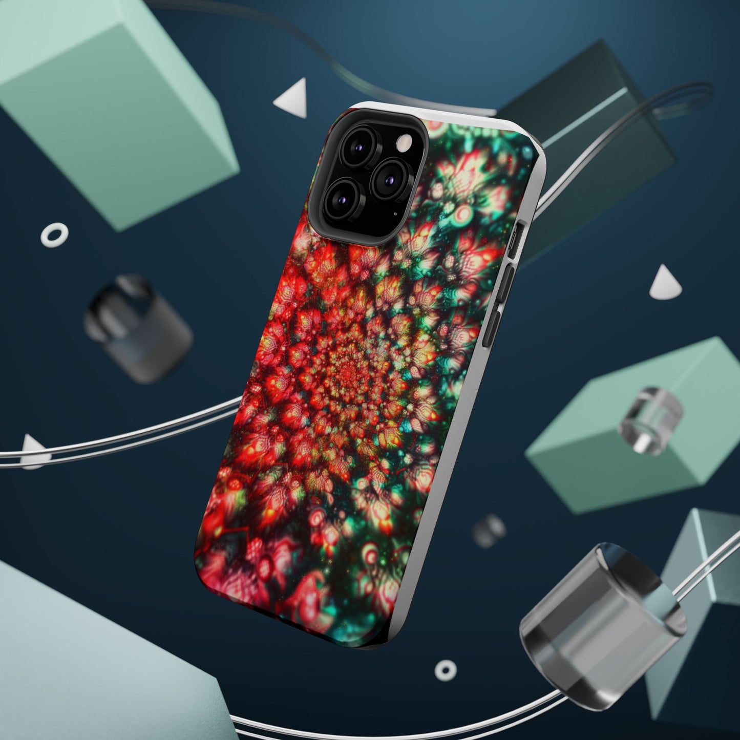 Luxurious Magnetic Wireless Charging Tough iPhone Case - "Psychedelic Dreams" by Moxie-Jay