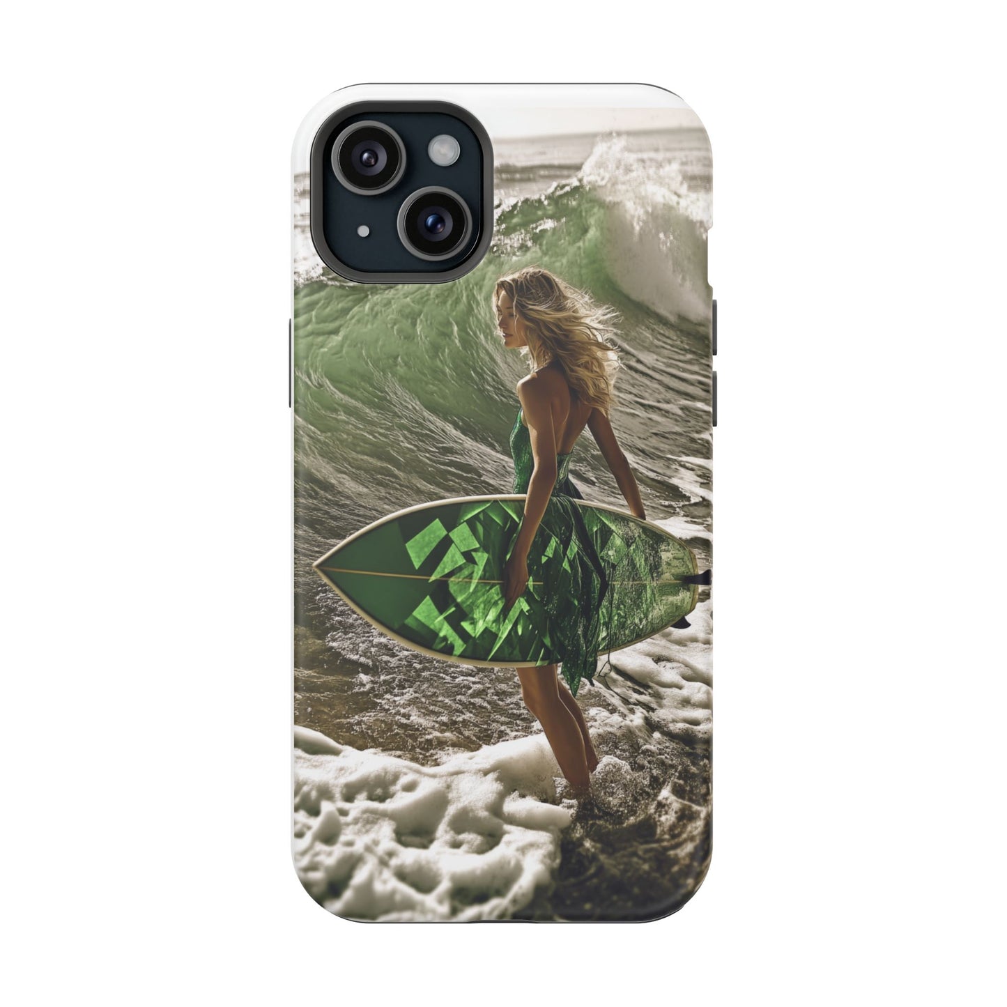 Surf's Up Chic" Luxury Magnetic Wireless Charging iPhone Case by Moxie Jay