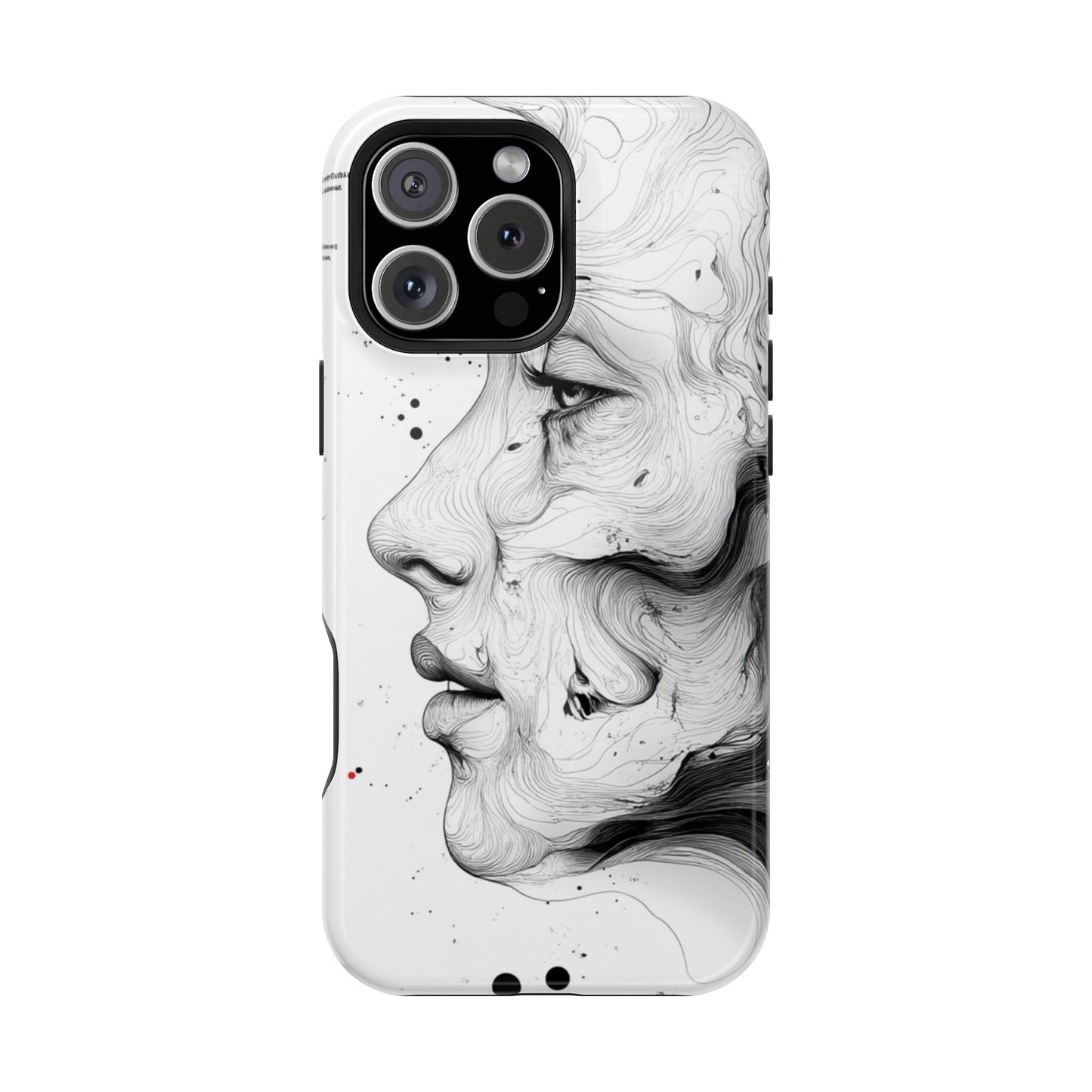 Artistic Magnetic Tough Case - Abstract Face Design for Aesthetic Appeal