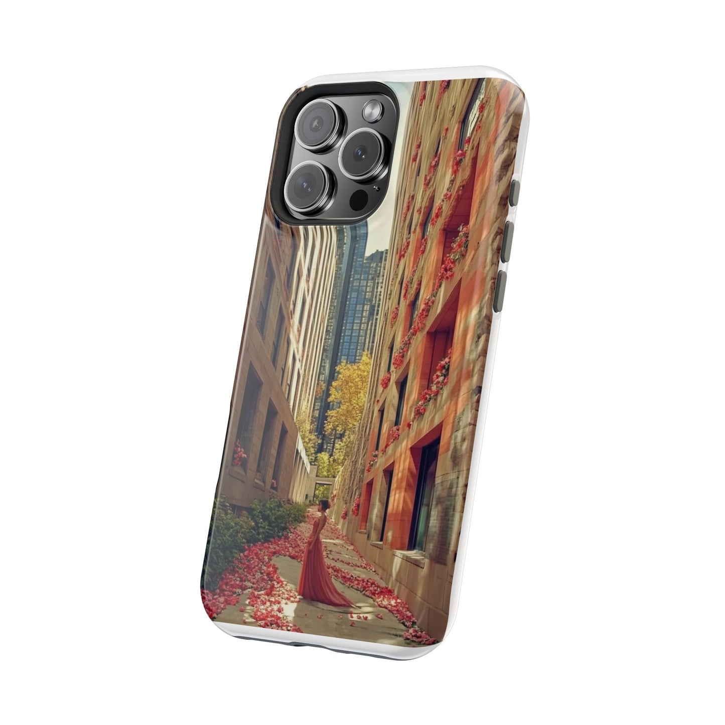 Phone Case Wireless Charging Pink Dress Woman Art