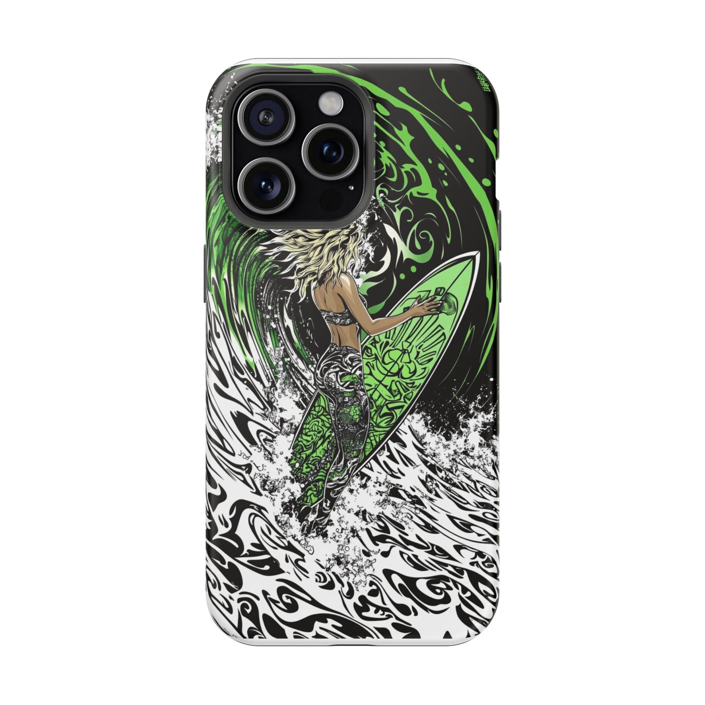 Luxurious Magnetic Wireless Charging Tough iPhone Case - "Surf's Up" by Moxie-Jay