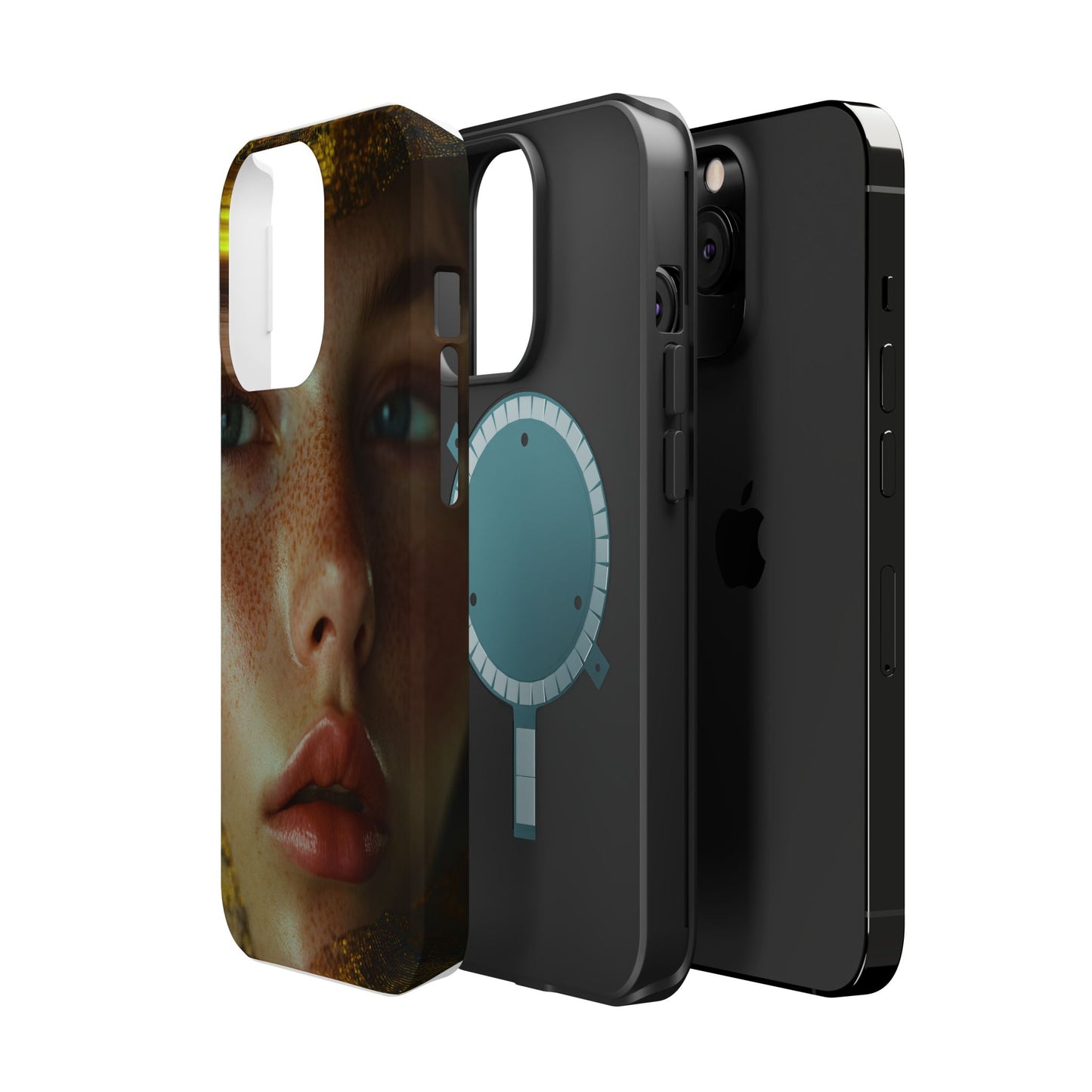 Phone Case - Close Up Girl with Freckles Photography Magnetic Tough Cases