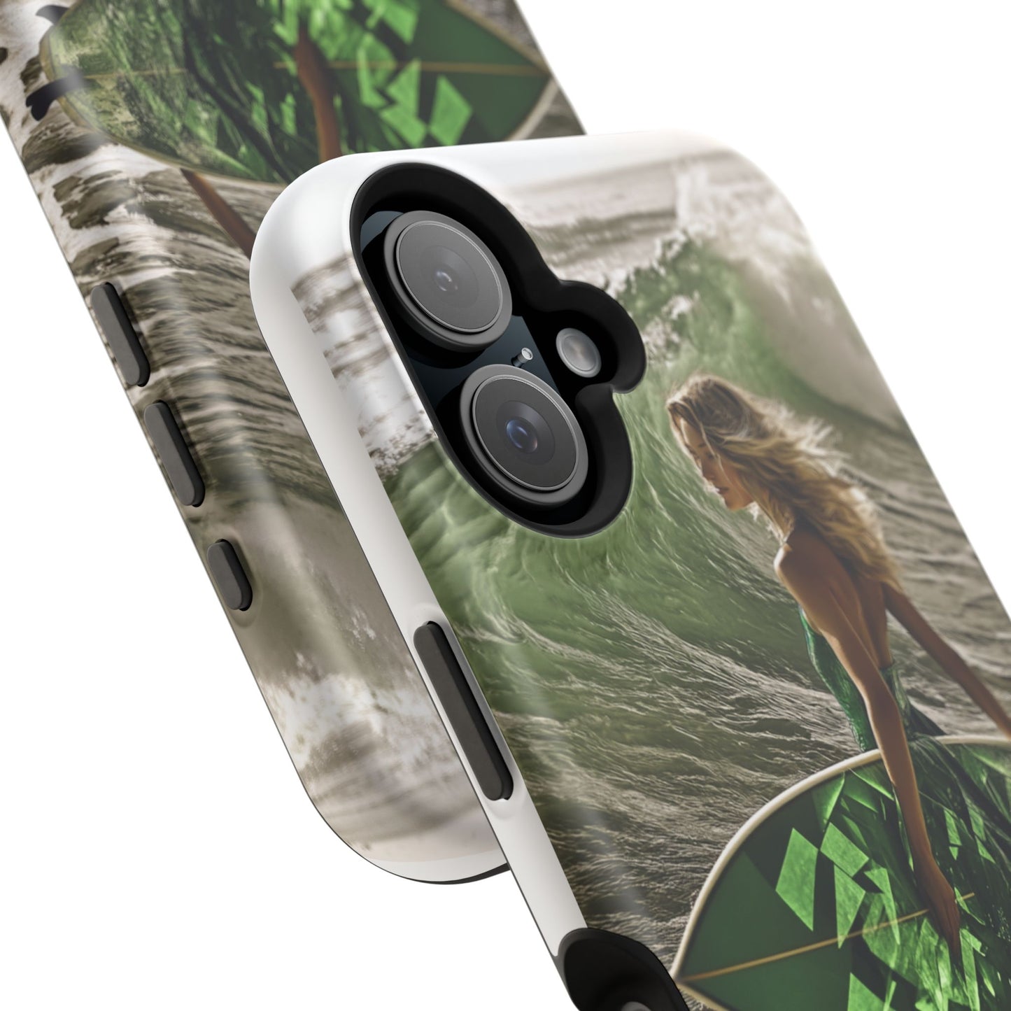 Surf's Up Chic" Luxury Magnetic Wireless Charging iPhone Case by Moxie Jay