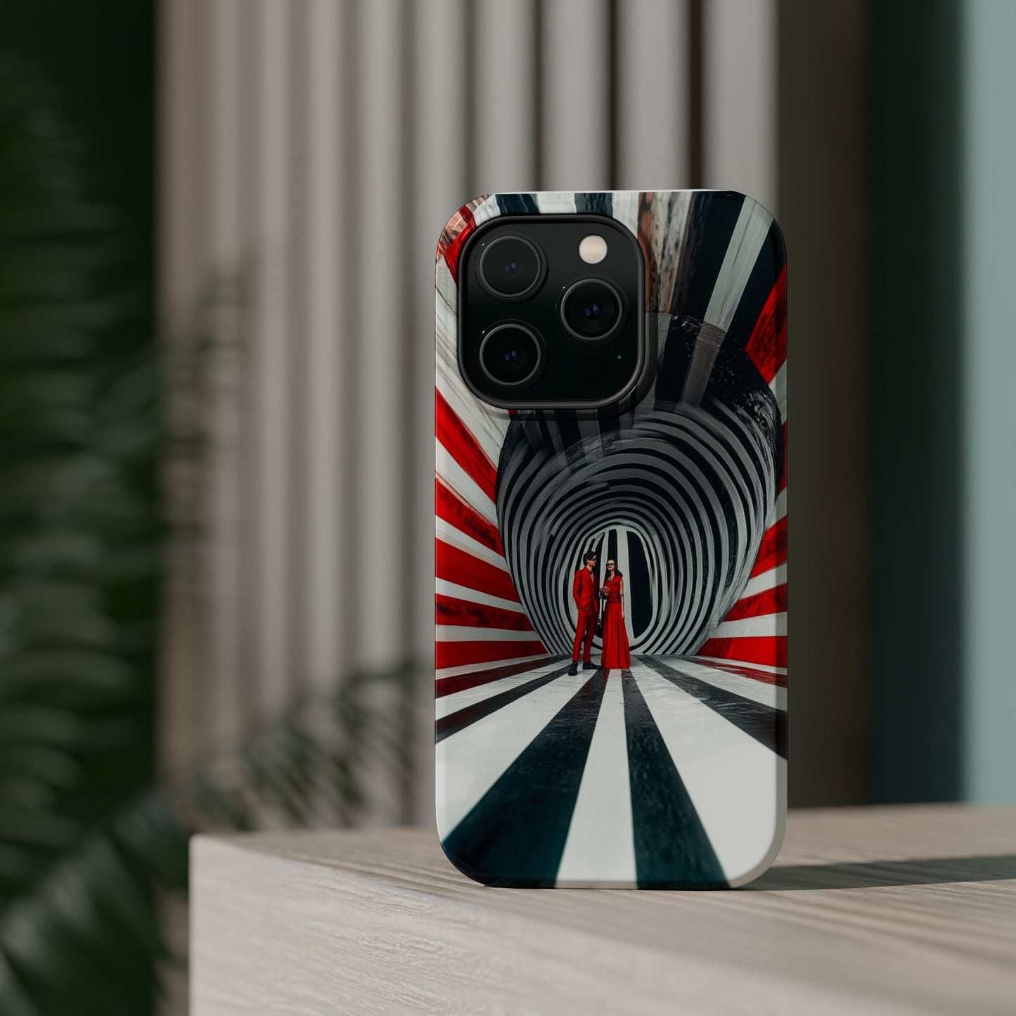 Cosmic Vortex" Luxury Magnetic Wireless Charging iPhone Case by Moxie Jay