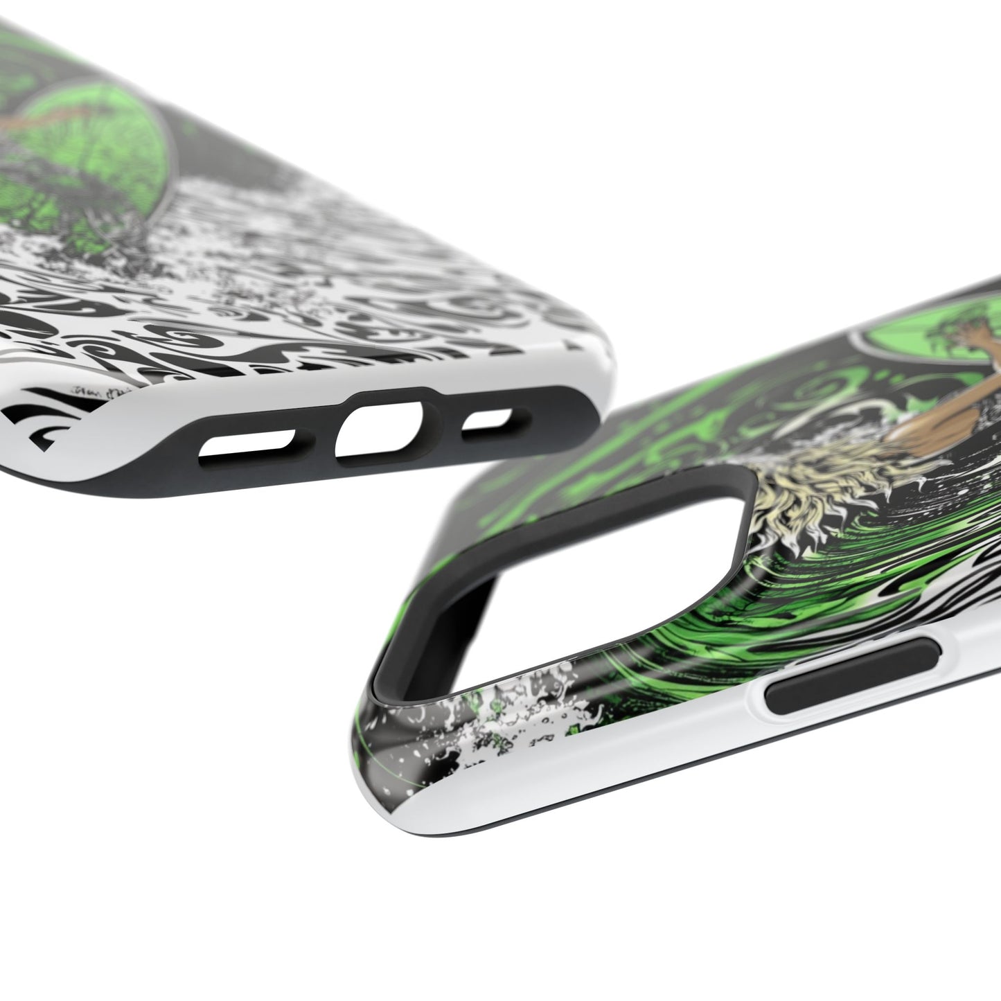 Luxurious Magnetic Wireless Charging Tough iPhone Case - "Surf's Up" by Moxie-Jay