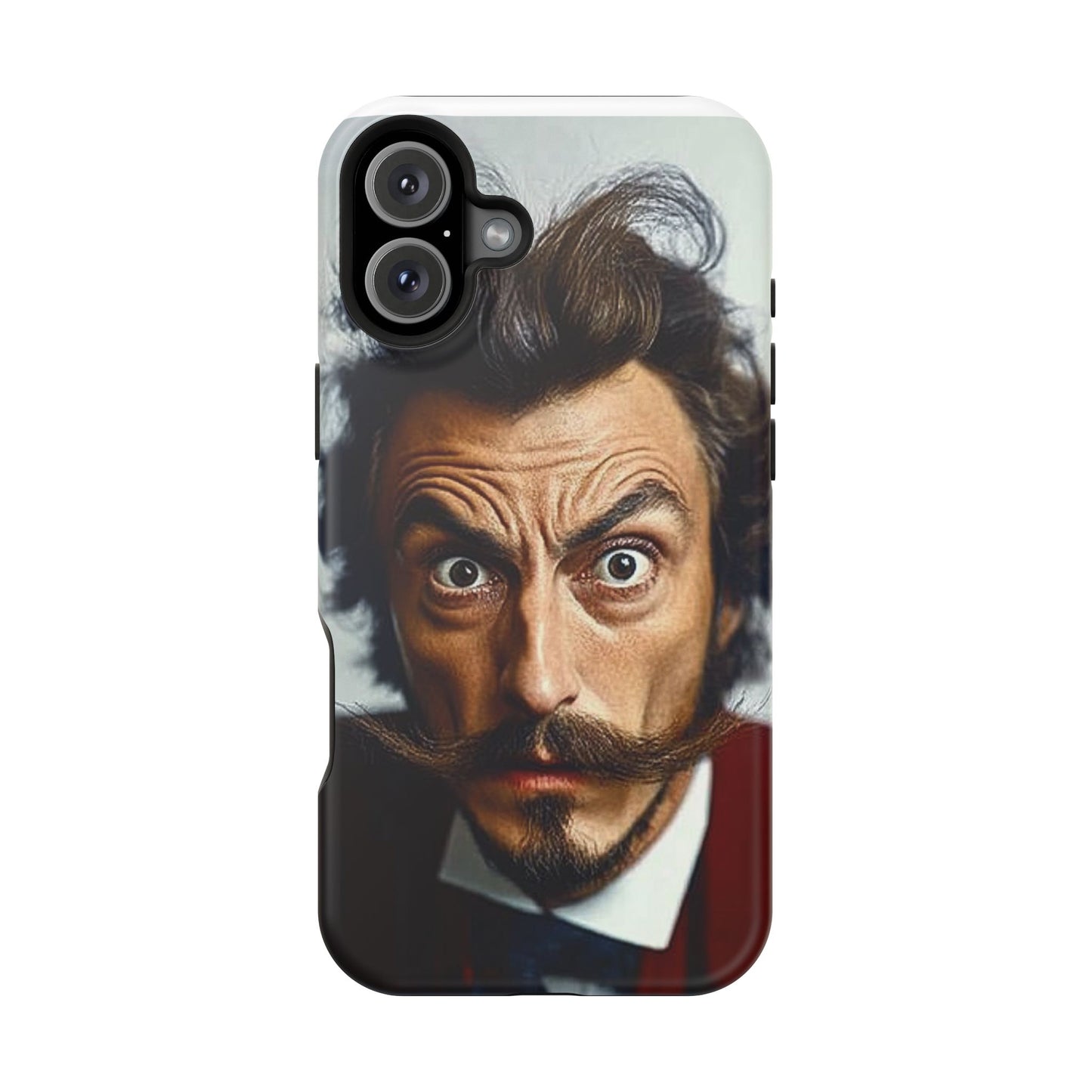 Luxurious Magnetic Wireless Charging Tough iPhone Case - “Close-Up Salvador Dali” by Moxie-Jay