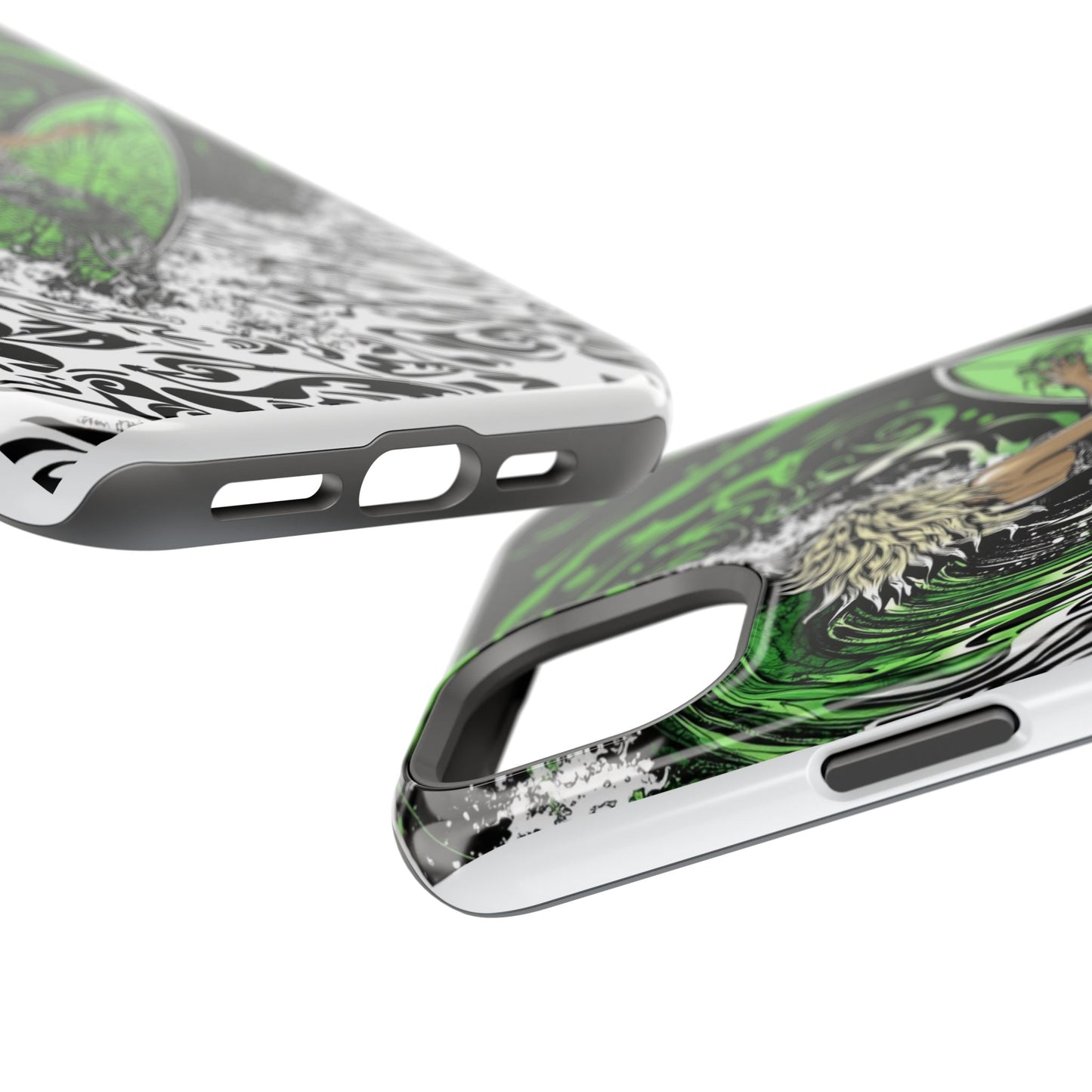 Luxurious Magnetic Wireless Charging Tough iPhone Case - "Surf's Up" by Moxie-Jay