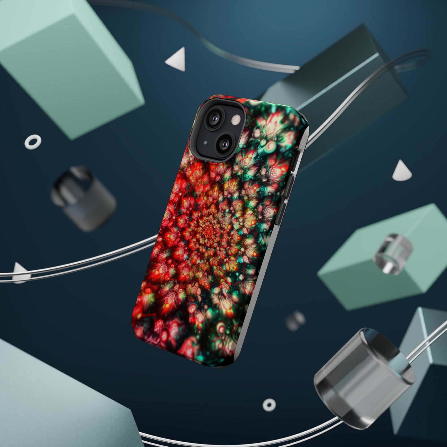 Luxurious Magnetic Wireless Charging Tough iPhone Case - "Psychedelic Dreams" by Moxie-Jay